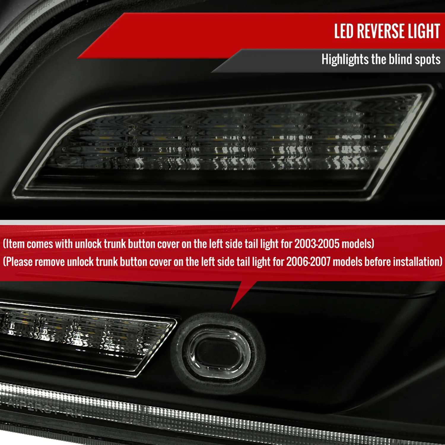 2003-2007 Infiniti G35 Coupe Red LED Halo Signal Tail Lights Matt Black/Smoke - Image 6