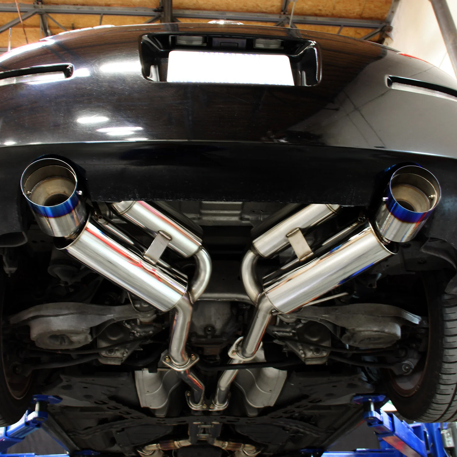 2003-2009 Nissan 350Z Coupe/Convertible Steel Dual Catback Exhaust Burnt Tips - Image 10