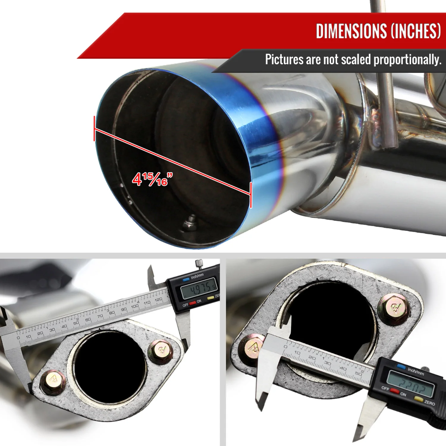2003-2009 Nissan 350Z Coupe/Convertible Steel Dual Catback Exhaust Burnt Tips - Image 2