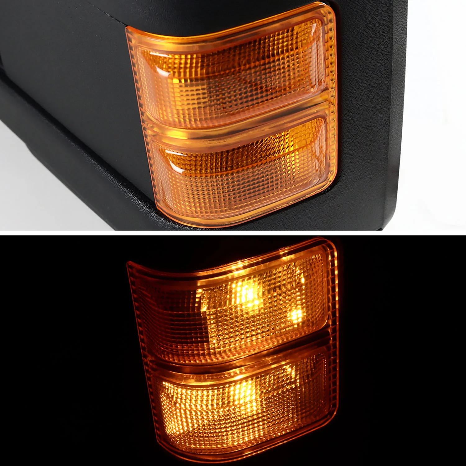 2003-2015 Ford F-250/350/450/550 Manual Towing Mirrors Amber & Turn Signal - Image 8