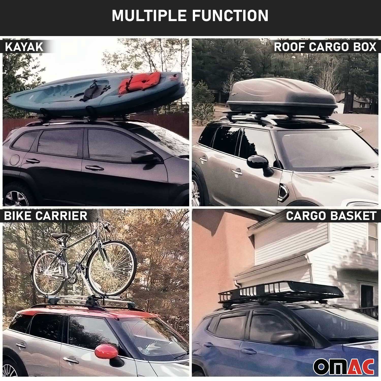 2003-2015 Honda Pilot Roof Rack Cross Bars Silver - Image 10