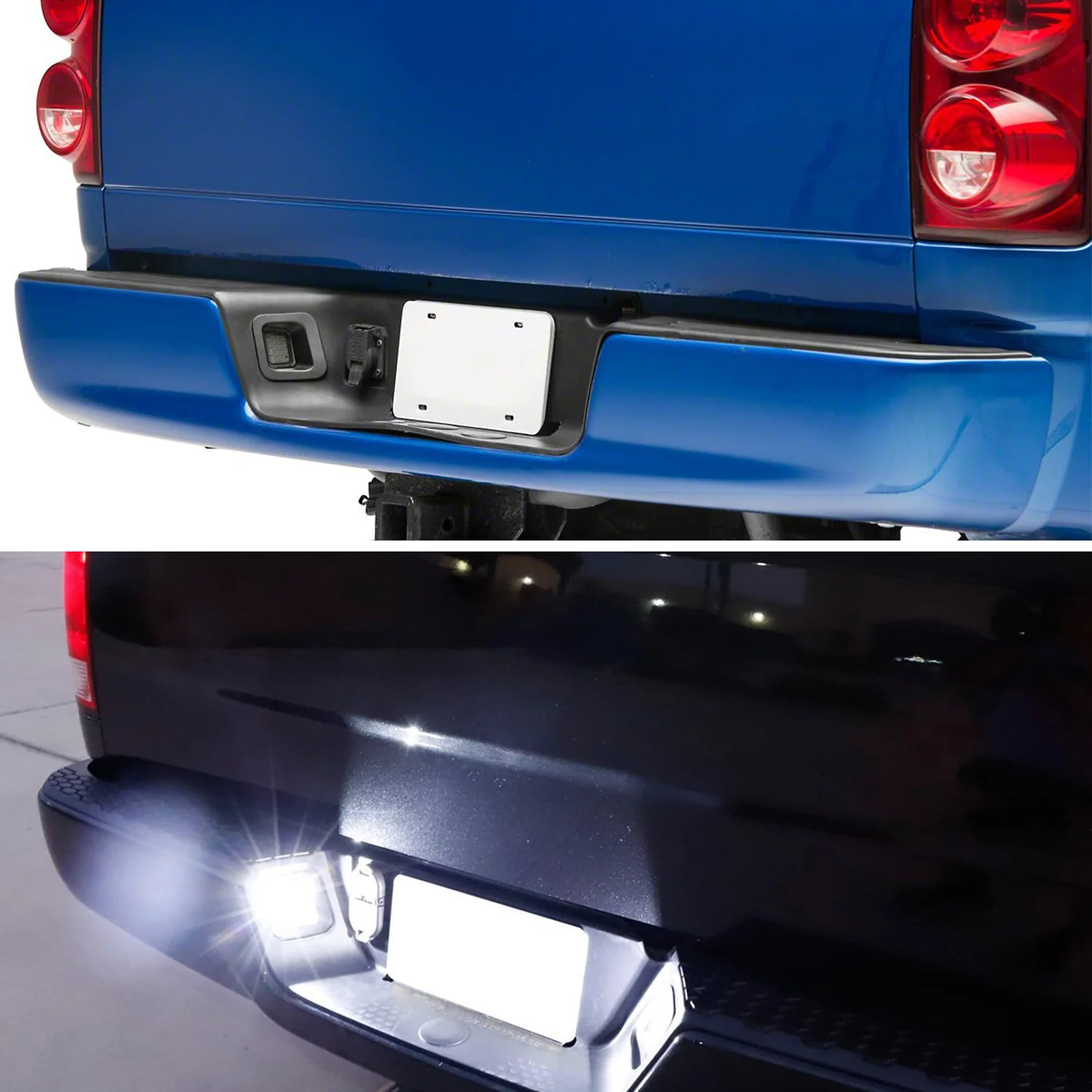 2003-2018 Dodge RAM 1500 2500 3500 Rear LED License Plate Lights Black/Smoke - Image 10