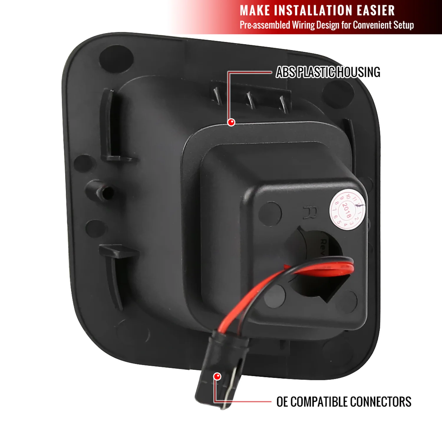 2003-2018 Dodge RAM 1500 2500 3500 Rear LED License Plate Lights Black/Smoke - Image 9