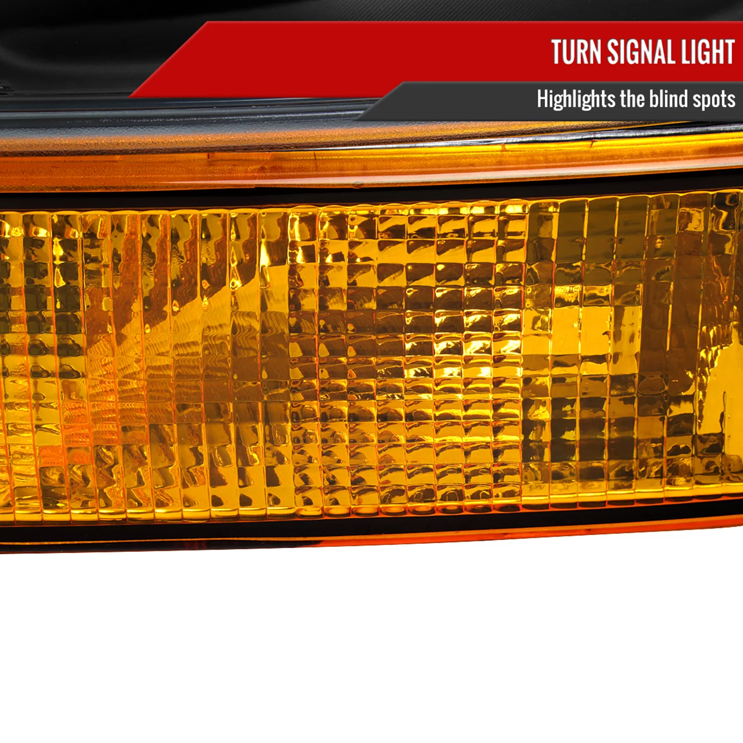 2003-2023 Chevy Express/GMC Savana Factory Headlights Amber Bumper Lamp Black - Image 5