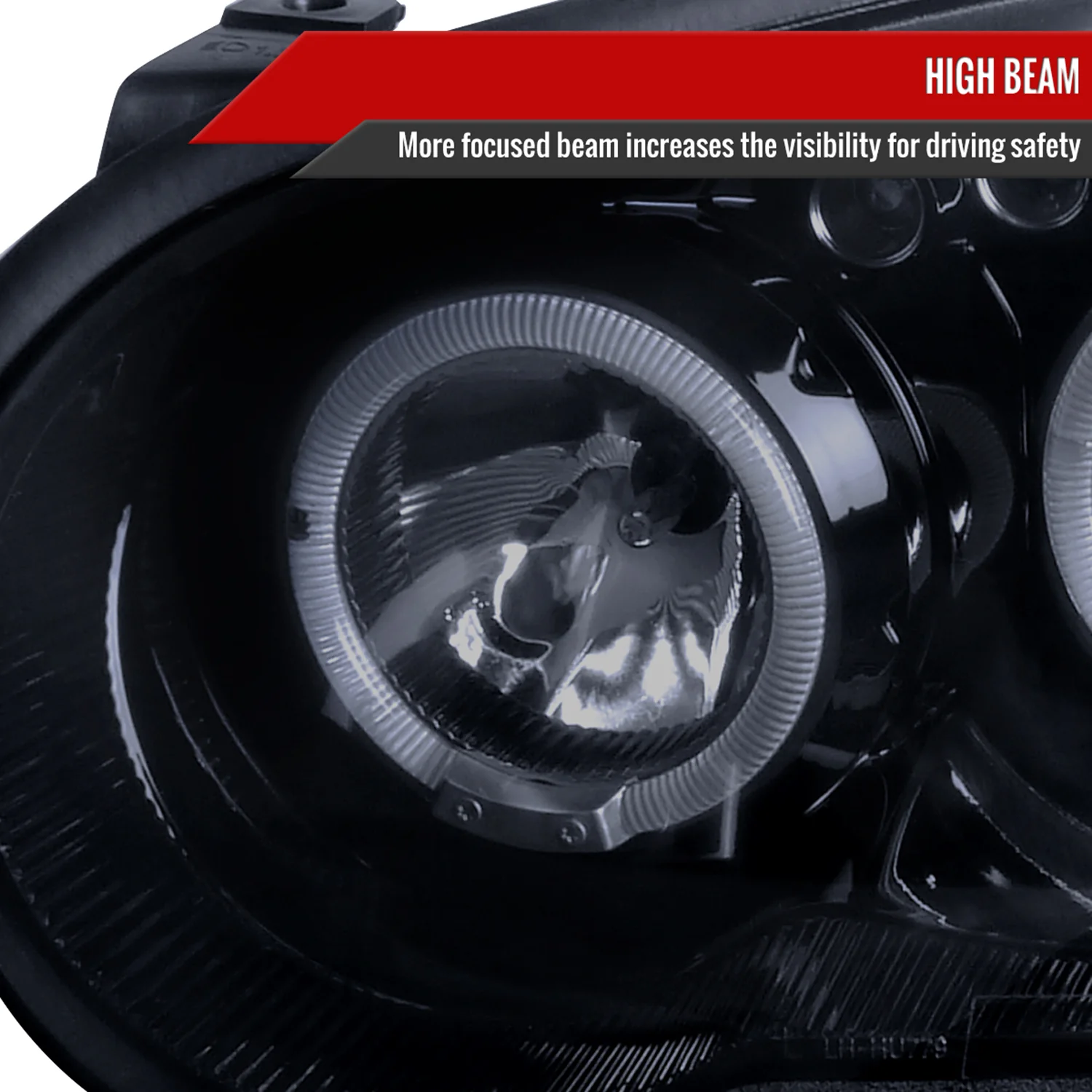 2004-2005 Subaru Impreza WRX/STI Outback Dual Halo Projector Headlights Smoke - Image 4