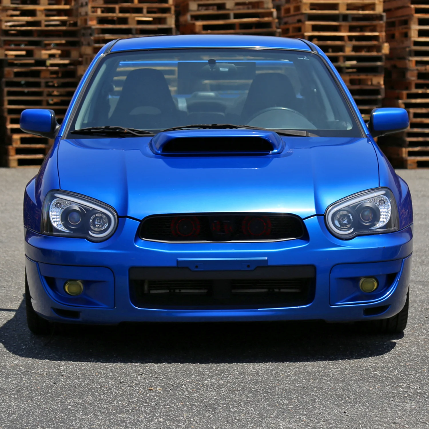 2004-2005 Subaru Impreza WRX/STI Outback Projector Headlights LED Bar Black - Image 10