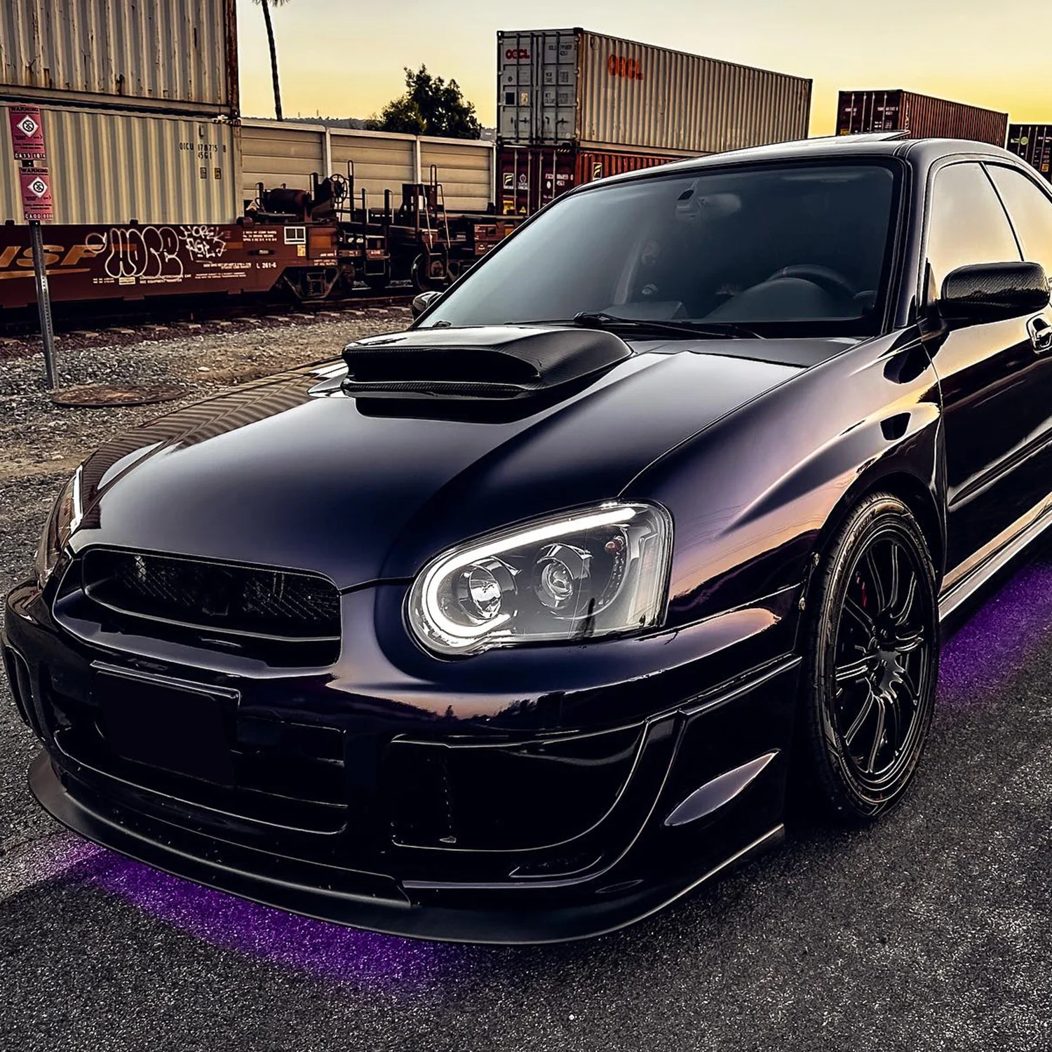 2004-2005 Subaru Impreza WRX/STI Outback Projector Headlights LED Light Black - Image 10