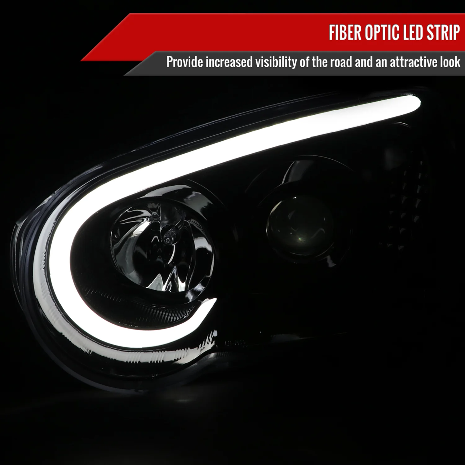 2004-2005 Subaru Impreza WRX/STI Outback Projector Headlights LED Light Black - Image 2