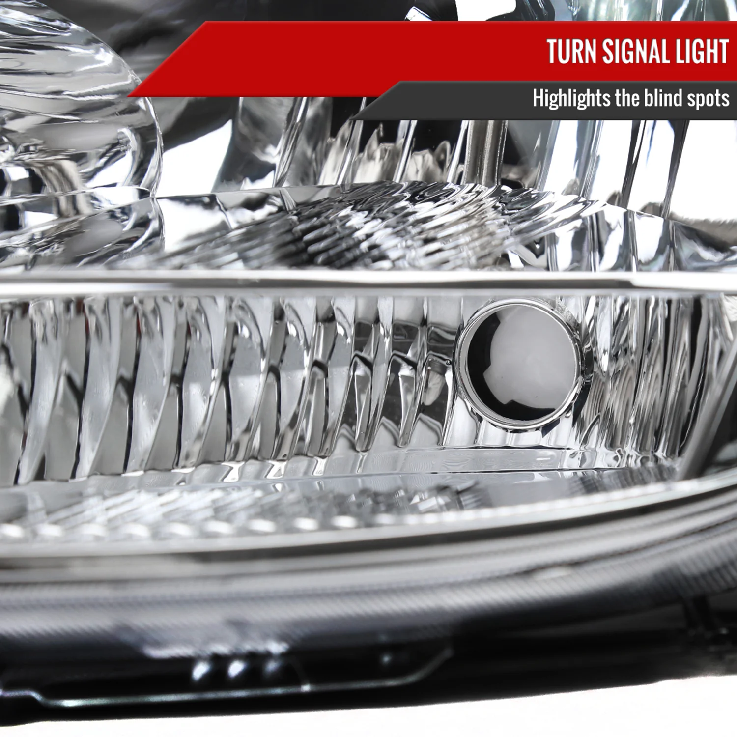 2004-2005 Toyota Sienna Driver Side Factory Headlights Amber Reflector Chrome - Image 5