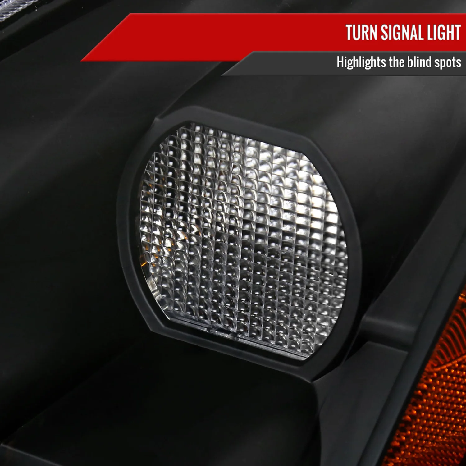2004-2006 Nissan Maxima Projector Headlights Amber Reflectors Matt Black/Clear - Image 4