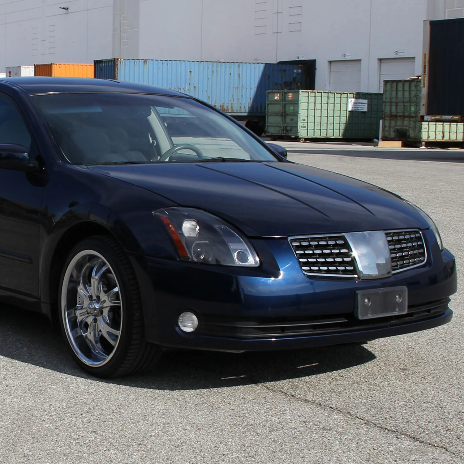 2004-2006 Nissan Maxima Projector Headlights Amber Reflectors Matt Black/Clear - Image 9