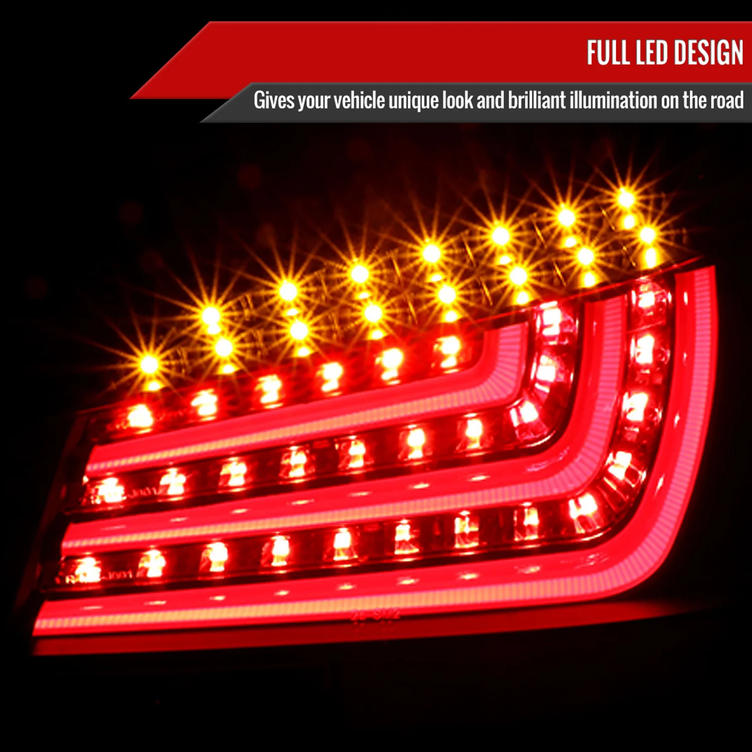 2004-2007 BMW E60 5 Series Sedan LED Tail Lights Black Housing/Clear Lens - Image 2