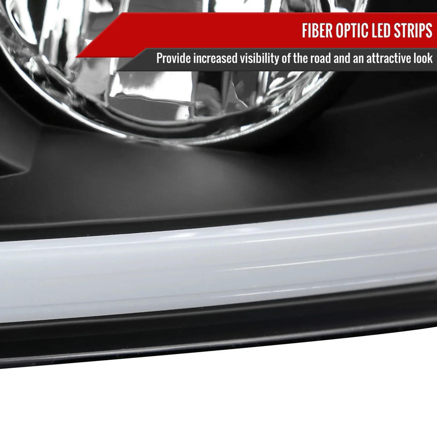 2004-2008 Ford F-150/06-2008 Lincoln Mark LT LED Tube Projector Headlights Black - Image 4