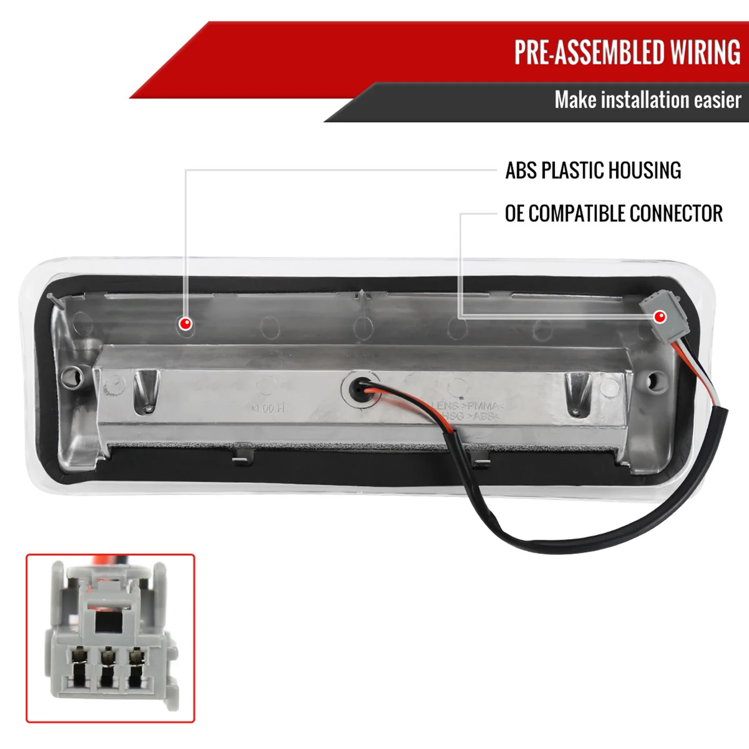 2004-2008 Ford F-150 LED 3rd Brake Light Chrome Housing/Clear Lens - Image 7