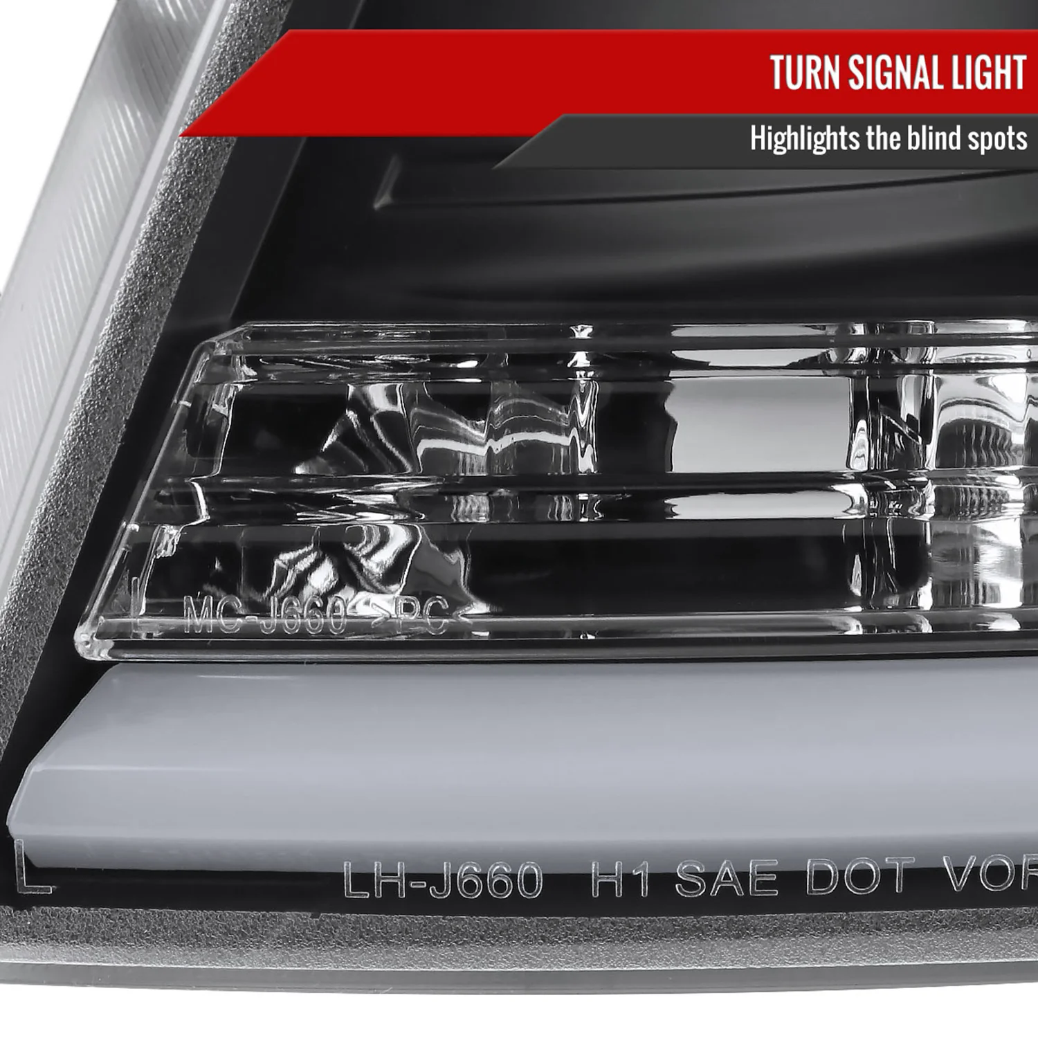 2004-2008 Ford F-150/Lincoln Mark LT LED CBar Projector Headlights Matte Black - Image 5