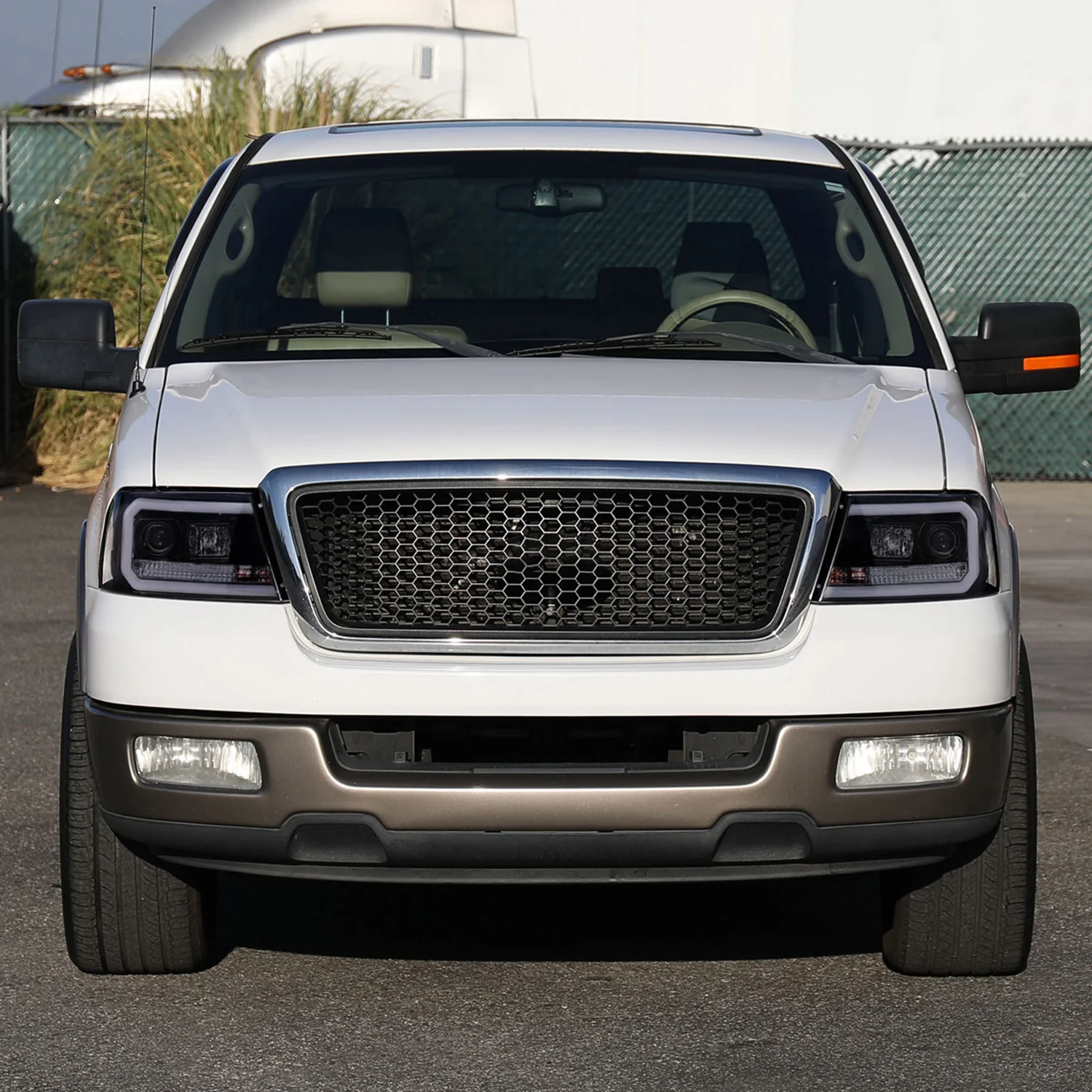 2004-2008 Ford F-150/Lincoln Mark LT LED CBar Projector Headlights Smoke - Image 10