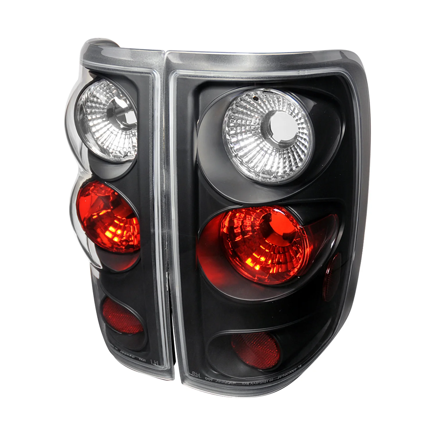 2004-2008 Ford F-150 Styleside Tail Lights Matte Black Housing/Clear Lens
