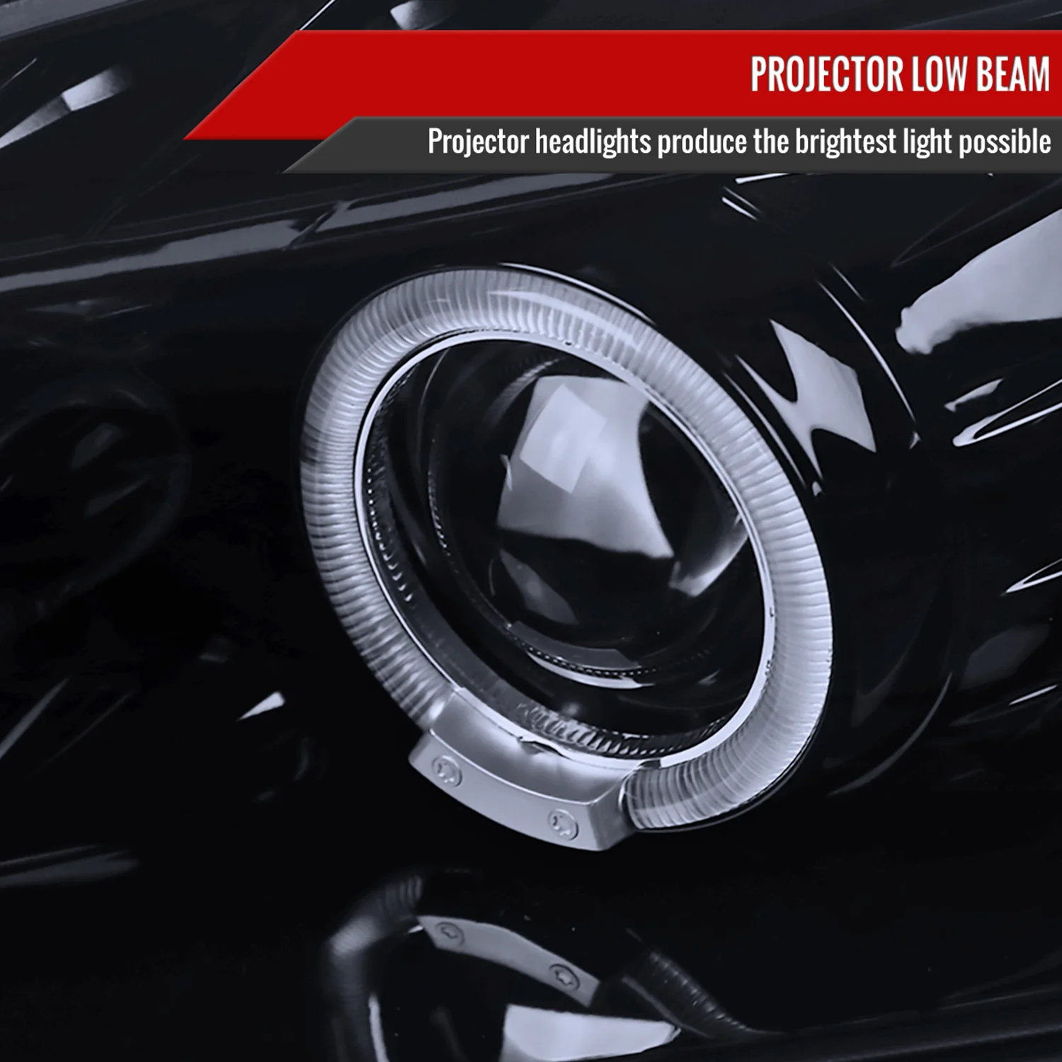 2004-2009 Honda S2000 AP2 Dual Halo Projector Headlights Glossy Black/Smoke - Image 4