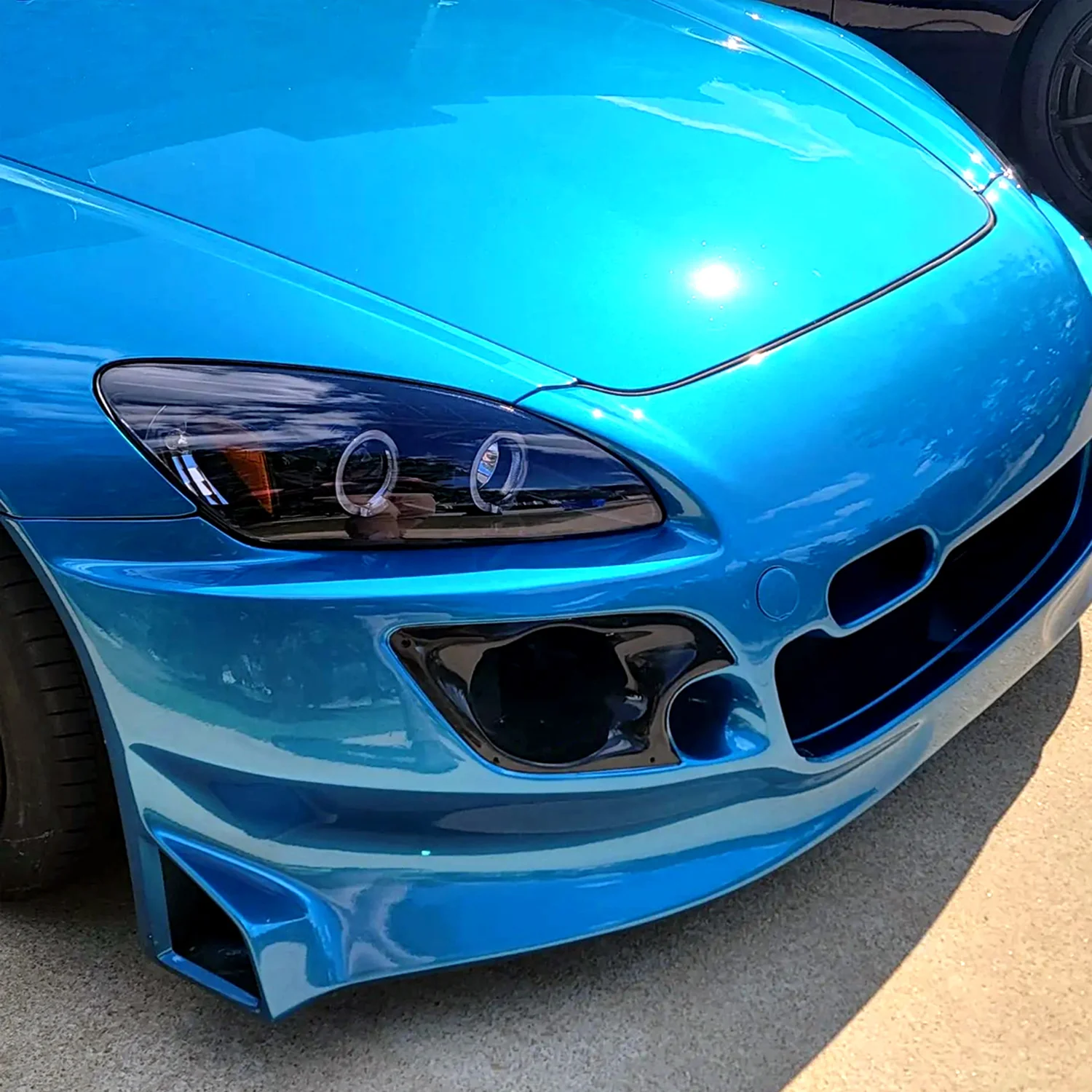 2004-2009 Honda S2000 AP2 Dual Halo Projector Headlights Glossy Black/Smoke - Image 9
