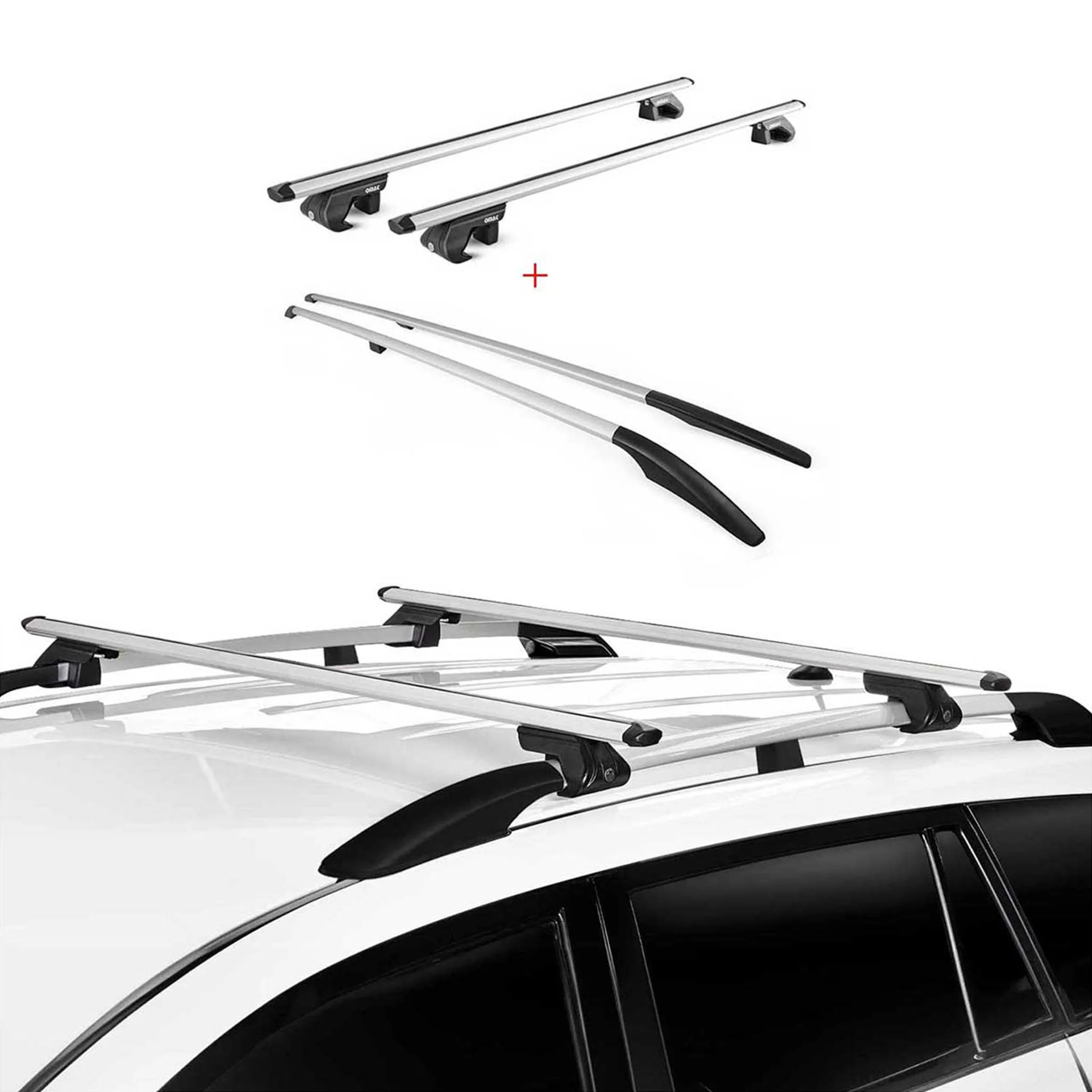 2004-2010 VW Touareg Roof Racks & Roof Rack Rails Silver - Image 5