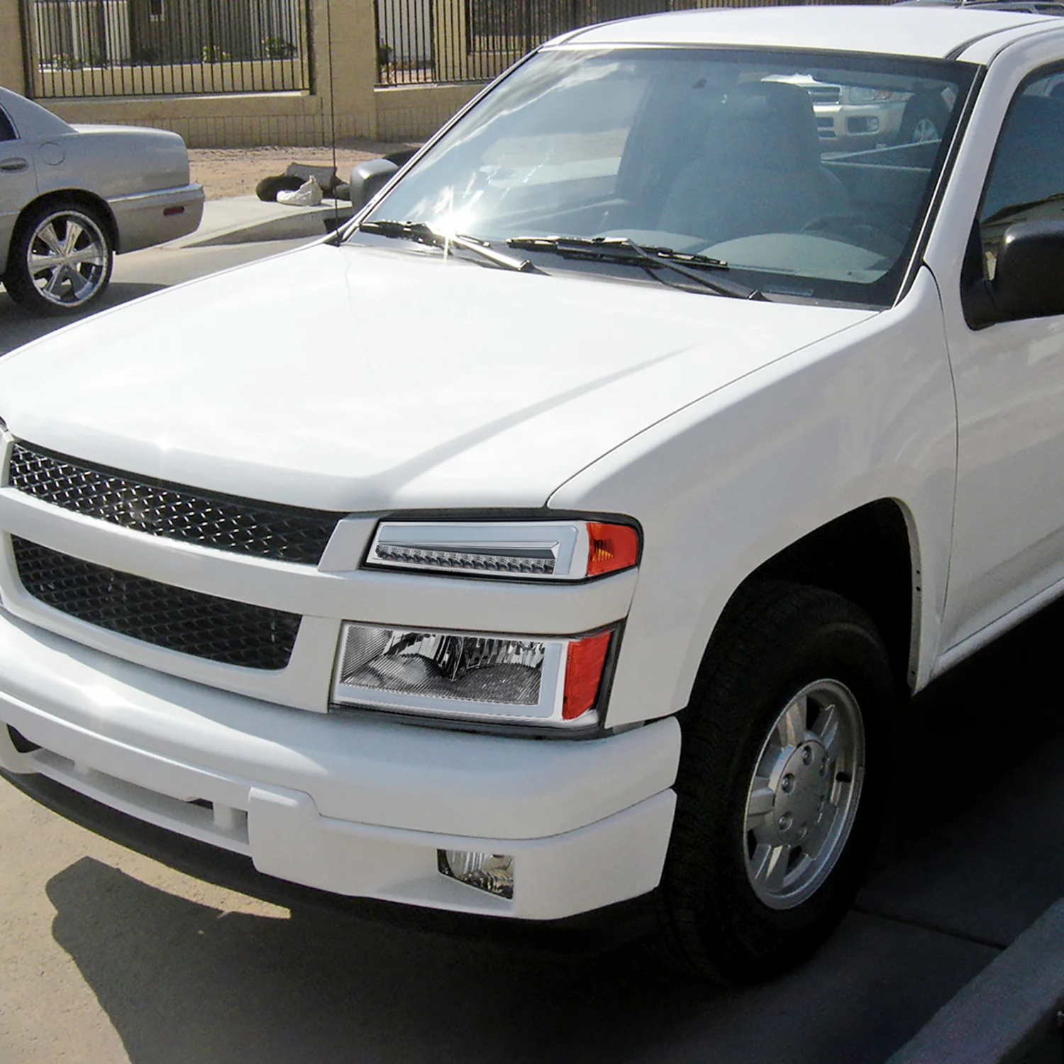 2004-2012 Chevy Colorado/ Canyon/ISUZU I-Series Headlights LED Bar Chrome - Image 9