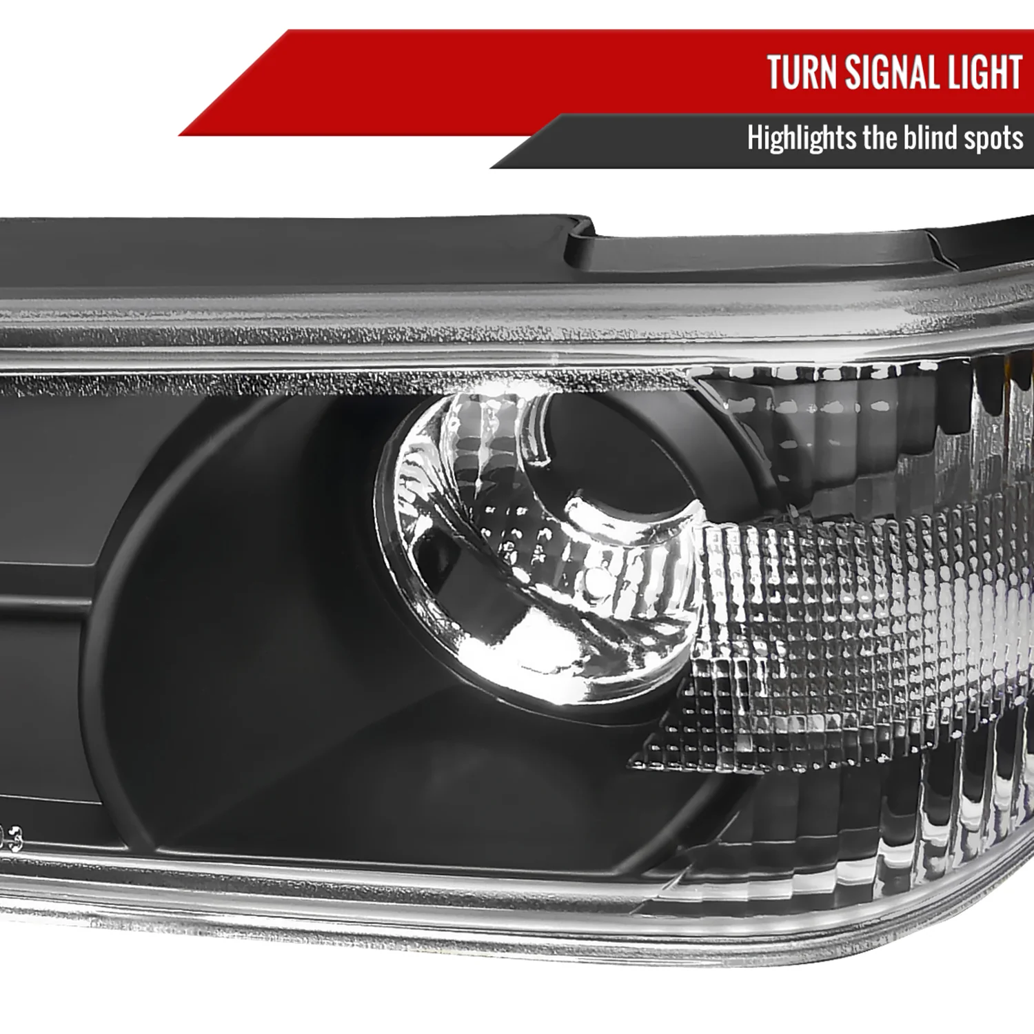 2004-2012 Chevy Colorado GMC Canyon Corner Lights Matte Black/Clear Lens - Image 4