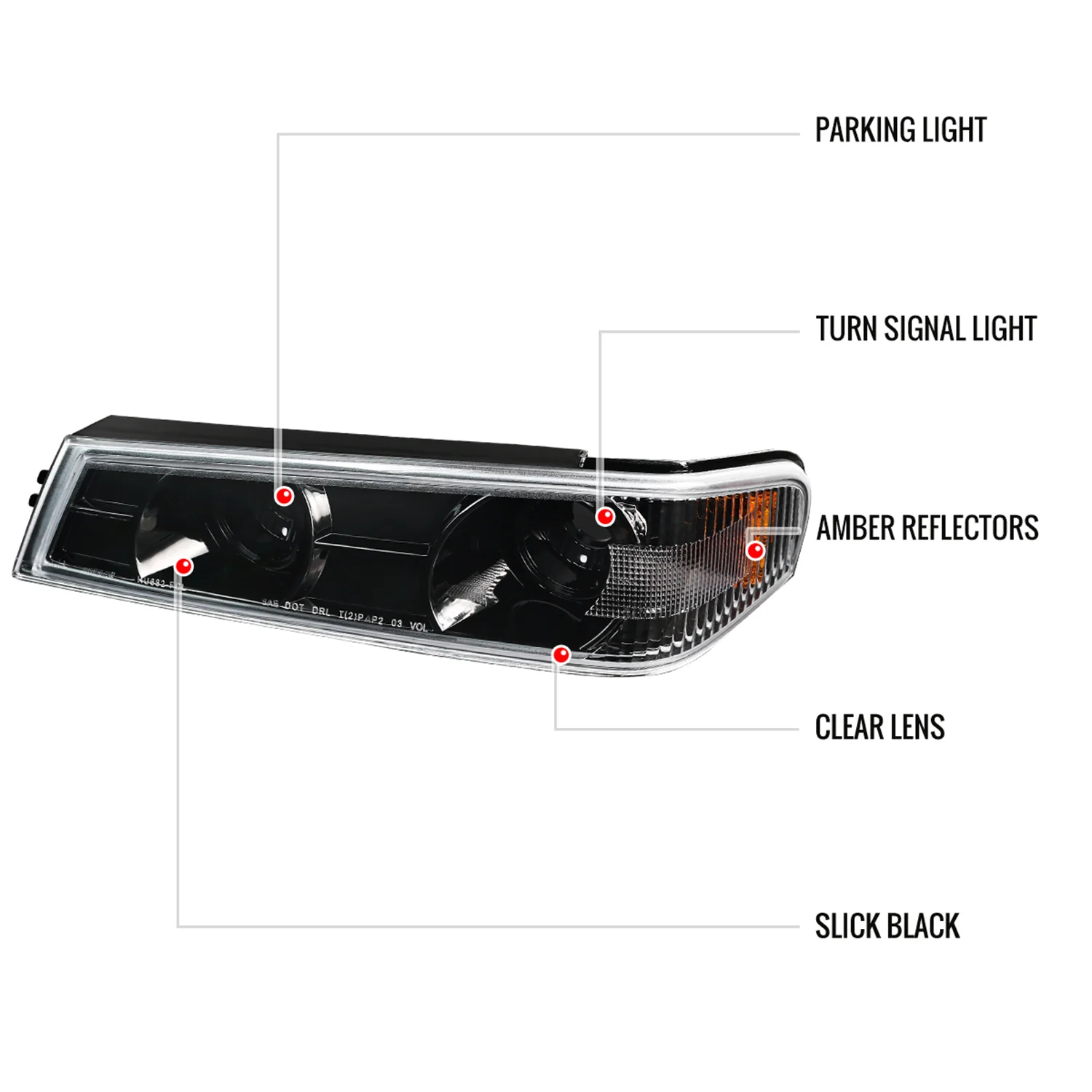 2004-2012 Chevy Colorado GMC Canyon Dual Halo Headlights&Corner Lights Pair - Image 10