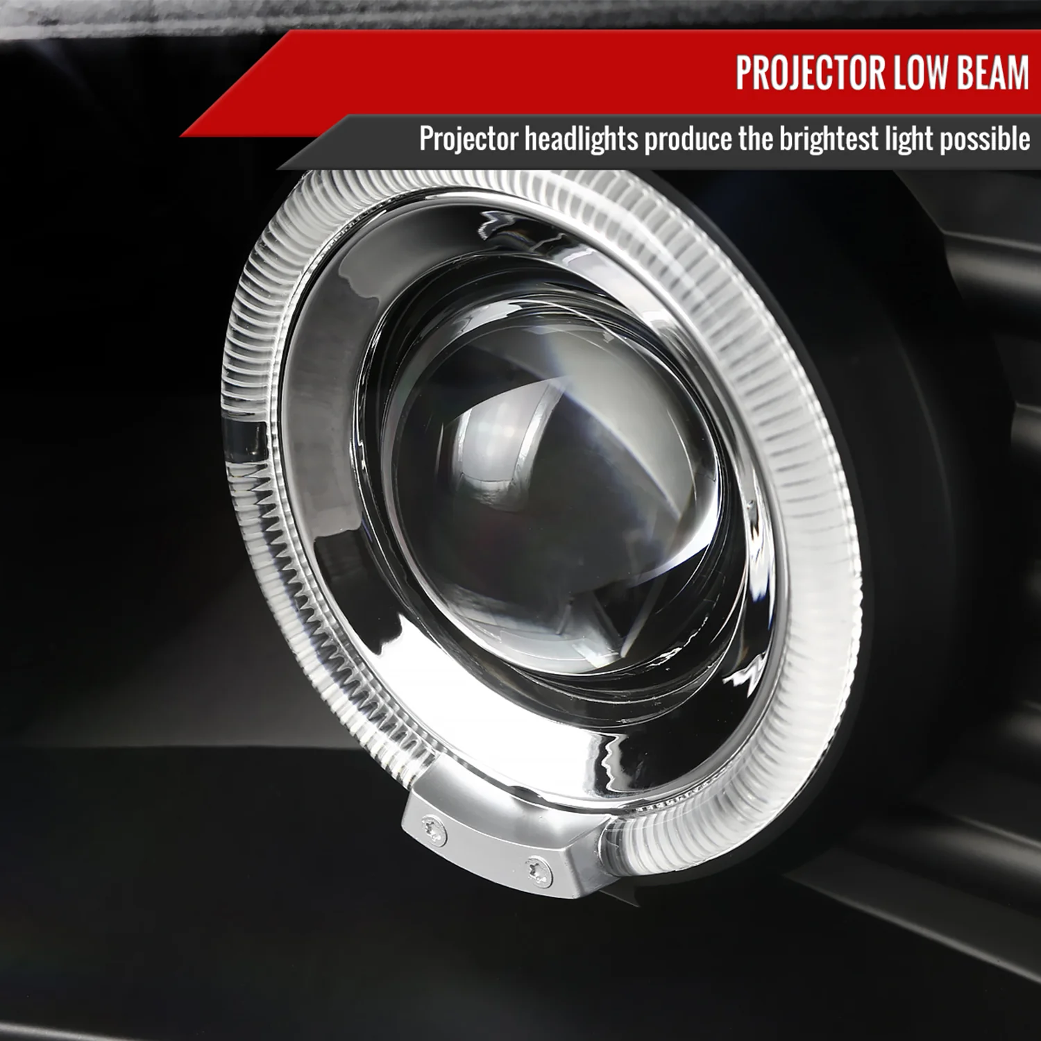 2004-2012 Chevy Colorado/ GMC Canyon Dual Halo Projector Headlights Matt Black - Image 3