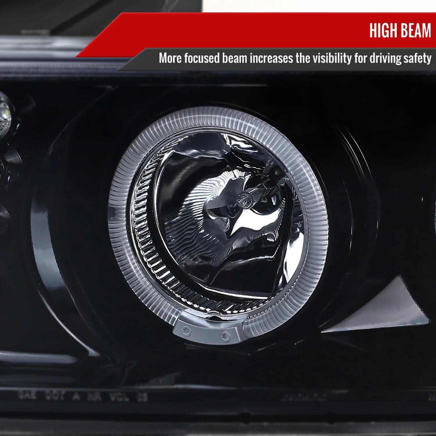 2004-2012 GMC CanyonChevy Colorado Dual Halo Projector Headlights Black/Smoke - Image 4
