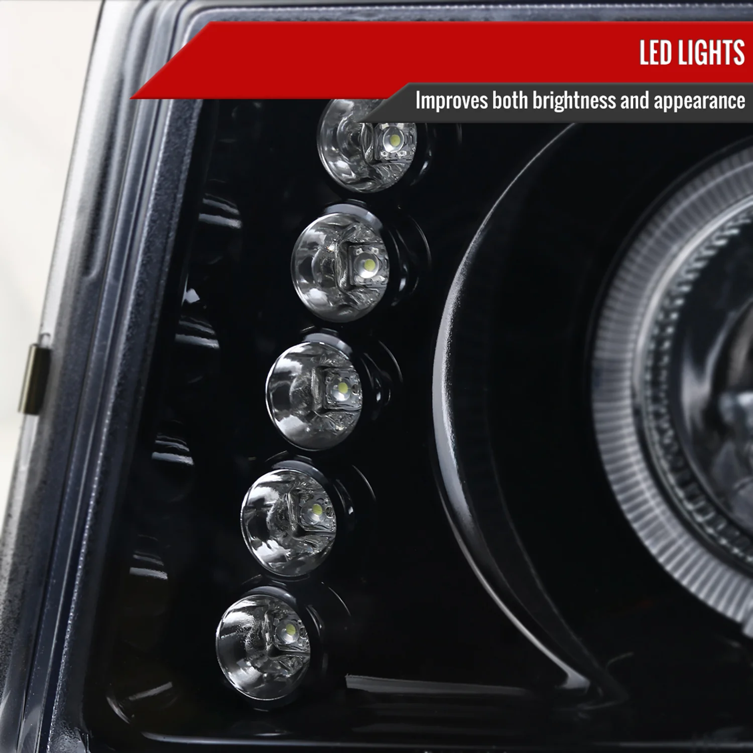 2004-2012 GMC CanyonChevy Colorado Dual Halo Projector Headlights Black/Smoke - Image 5
