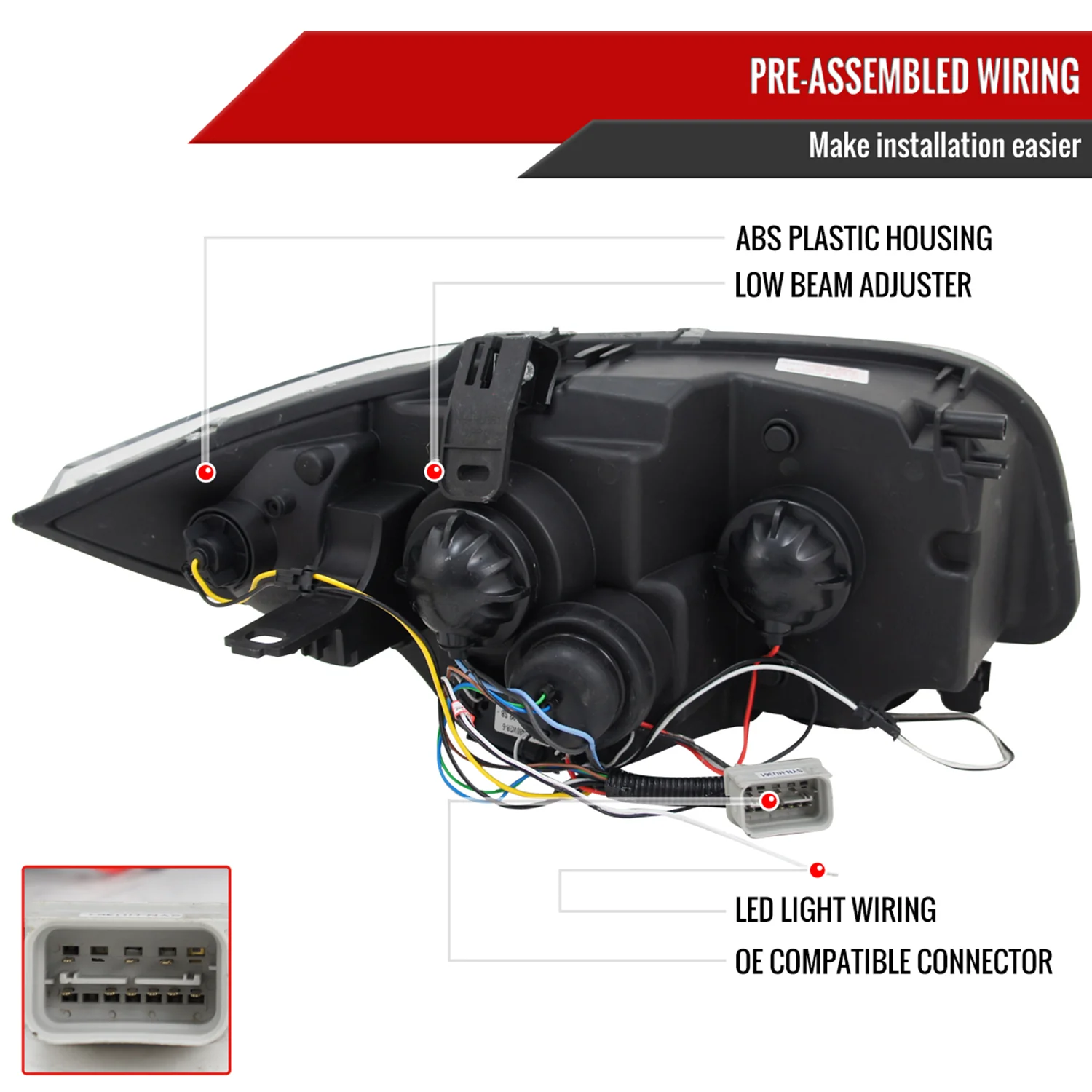 2004-2013 BMW E81 E82 E87 E88 Dual Halo Projector Headlights LED Light Chrome - Image 7