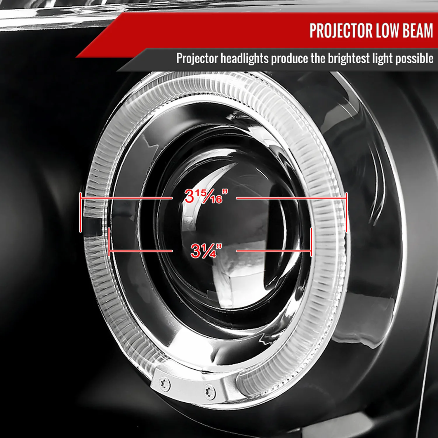 2004-2015 Nissan Titan/ 04-2007 Armada Dual Halo Projector Headlights Matt Black - Image 3