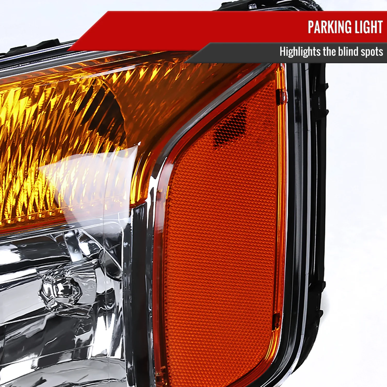 2004-2015 Nissan Titan/04-2007 Armada Factory Headlights Amber Reflectors Chrome - Image 6