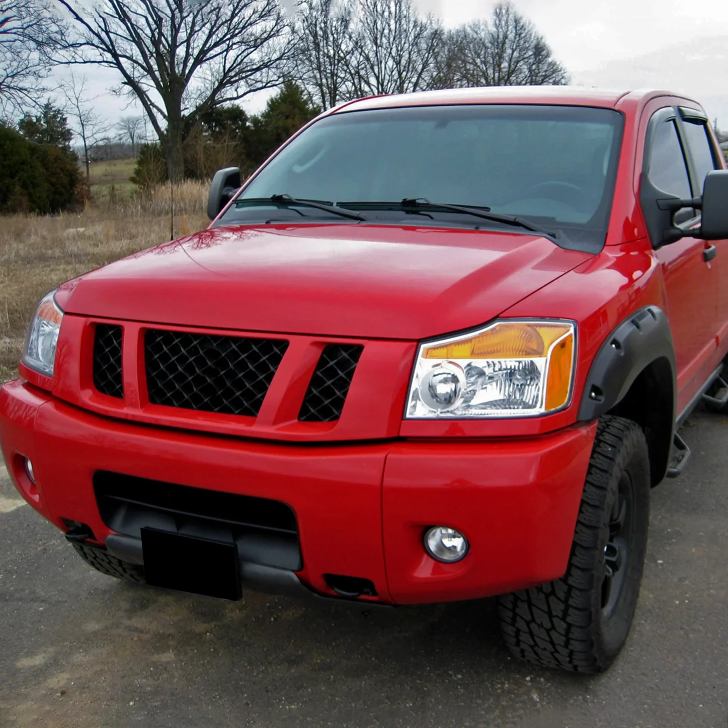 2004-2015 Nissan Titan/04-2007 Armada Factory Headlights Amber Reflectors Chrome - Image 9