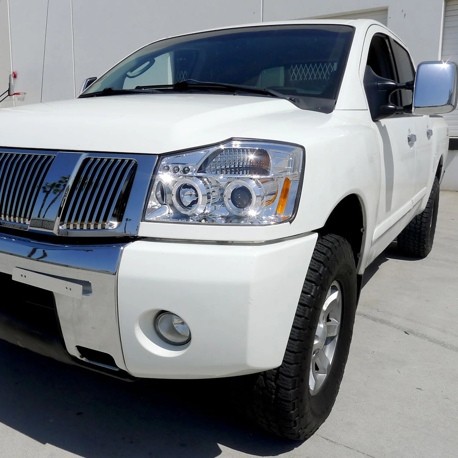 2004-2015 Nissan Titan/ 2004-2007 Armada Dual Halo Projector Headlights Chrome - Image 9