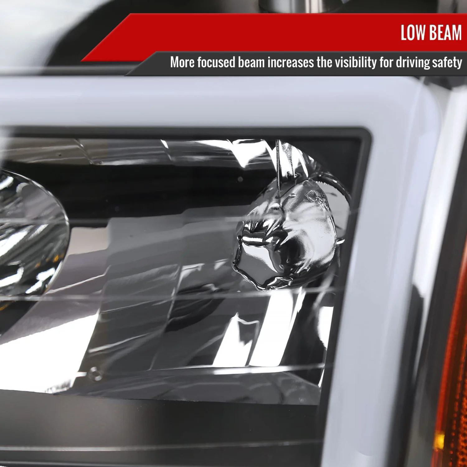 2004-2015 Nissan Titan / 2004-2007 Armada LED Bar Factory Headlights Matt Black - Image 3