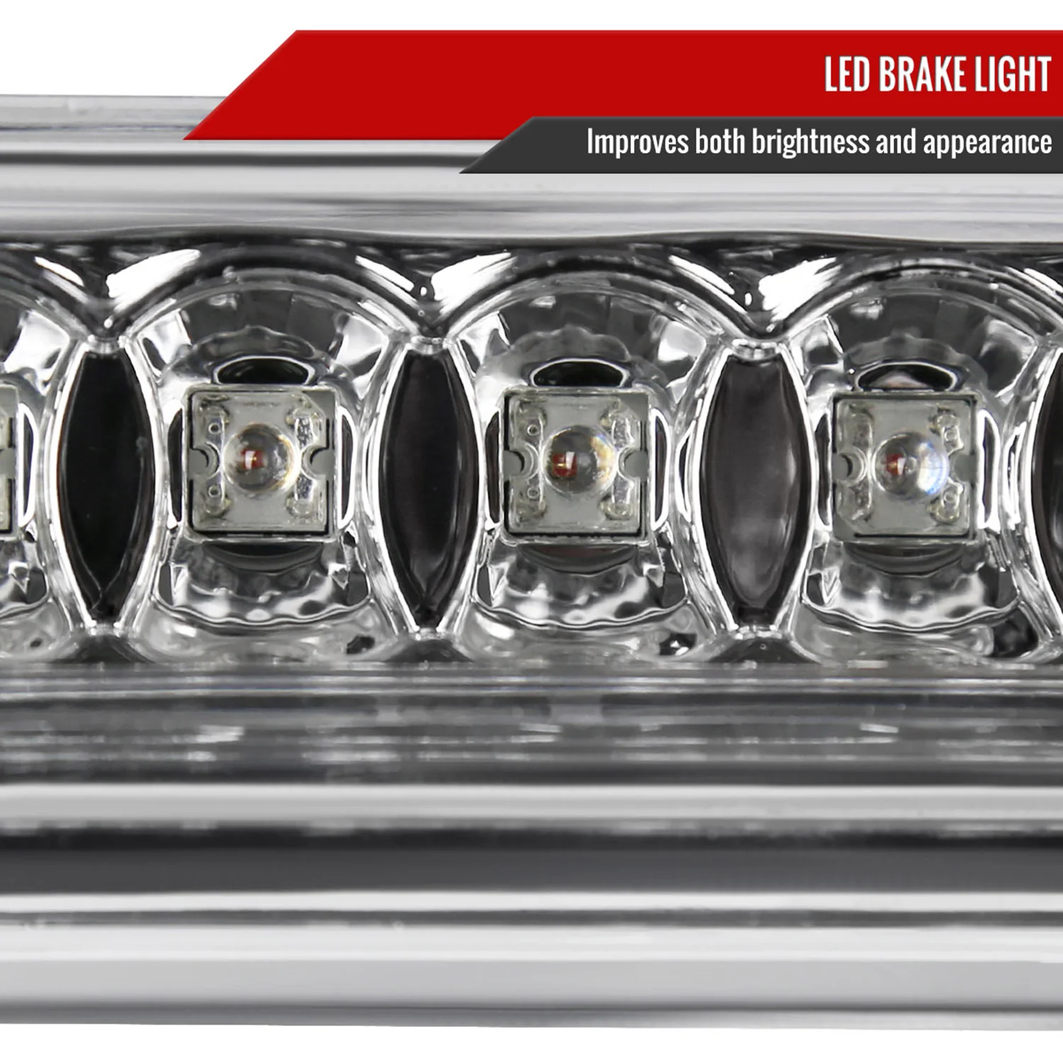 2004-2015 Nissan Titan LED 3rd Brake Light Chrome Housing/Clear Lens - Image 4