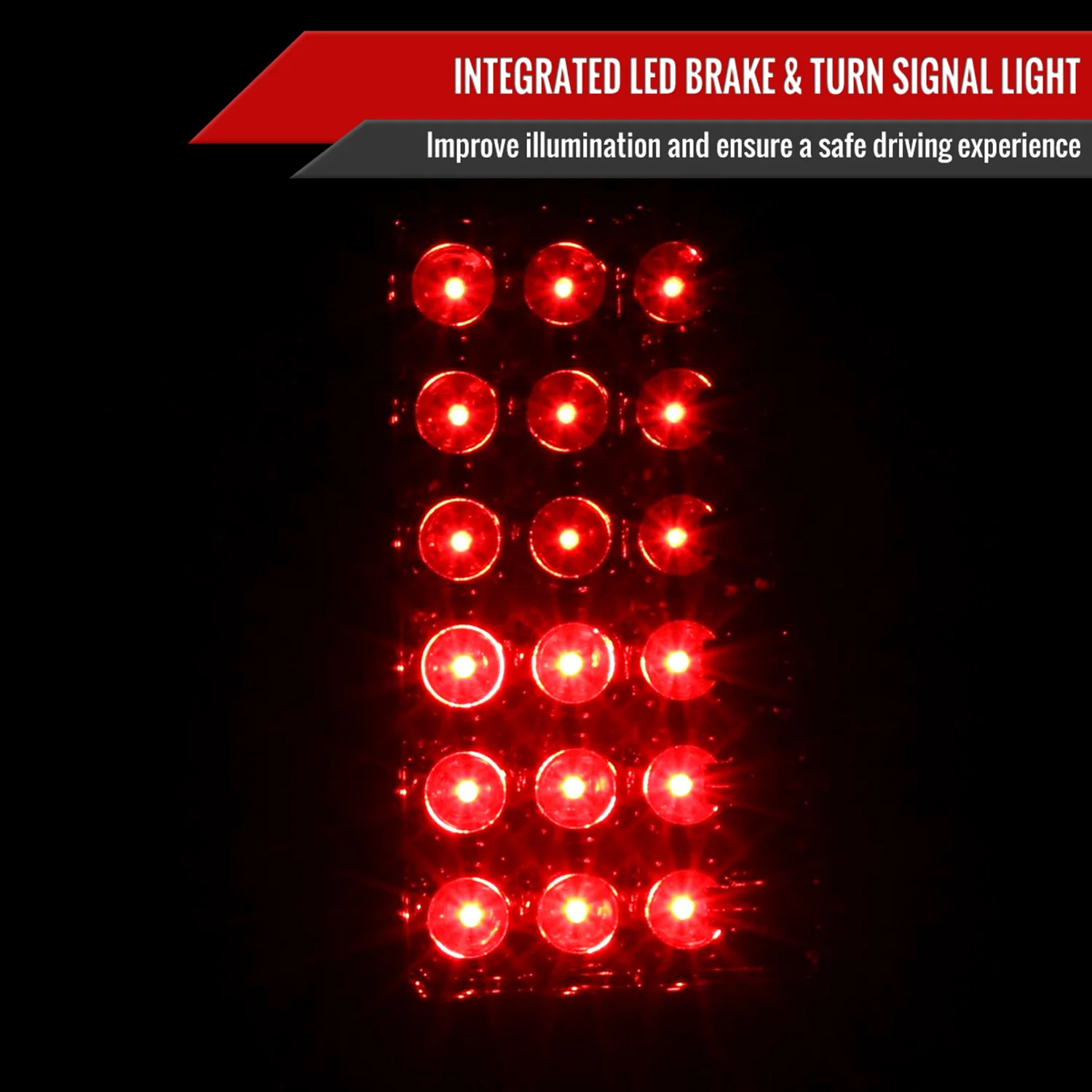 2004-2015 Nissan Titan LED Tail Lights Chrome Housing/Clear Lens - Image 2