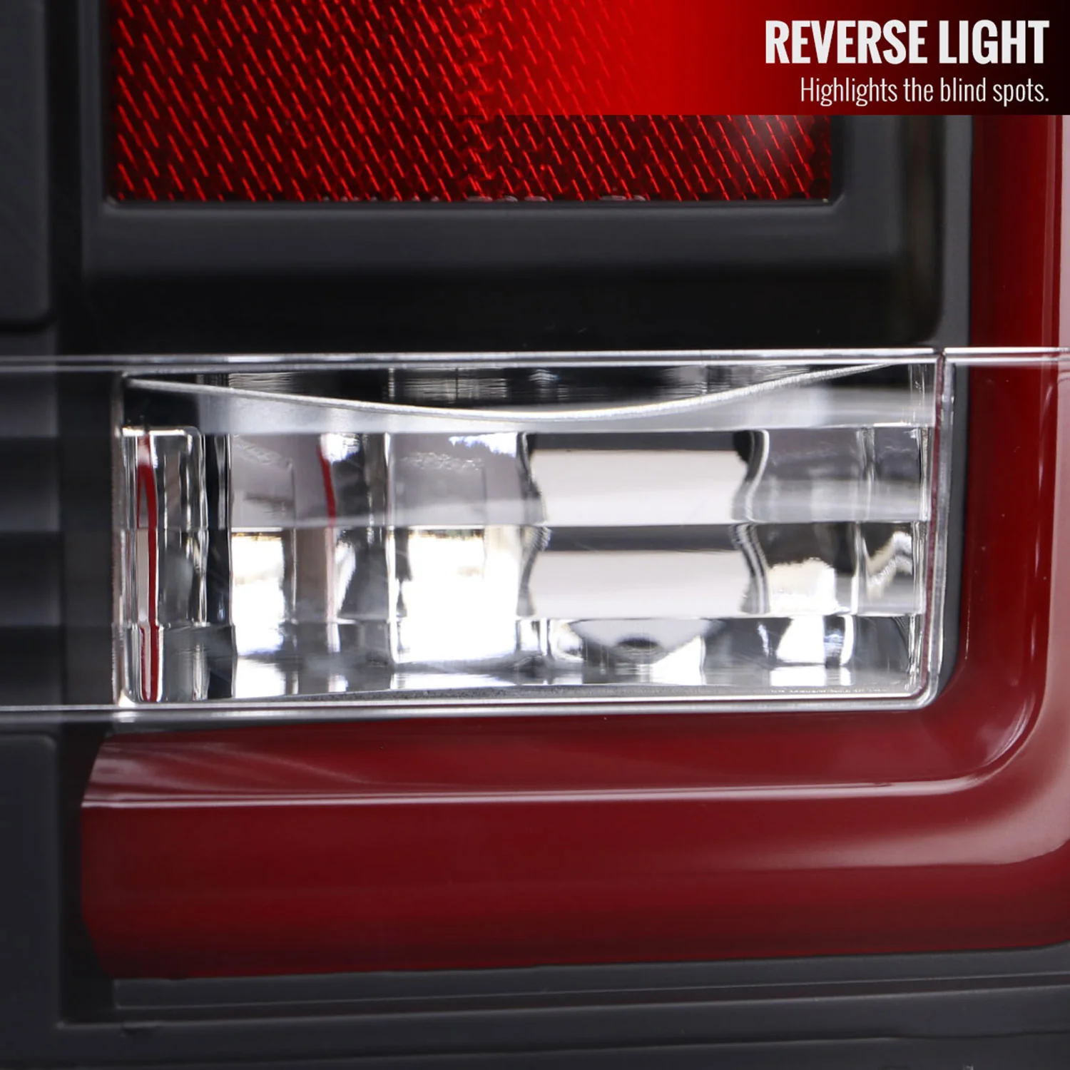 2004-2015 Nissan Titan LED Tail Lights with Red LED Tube Matte Black/Clear - Image 4