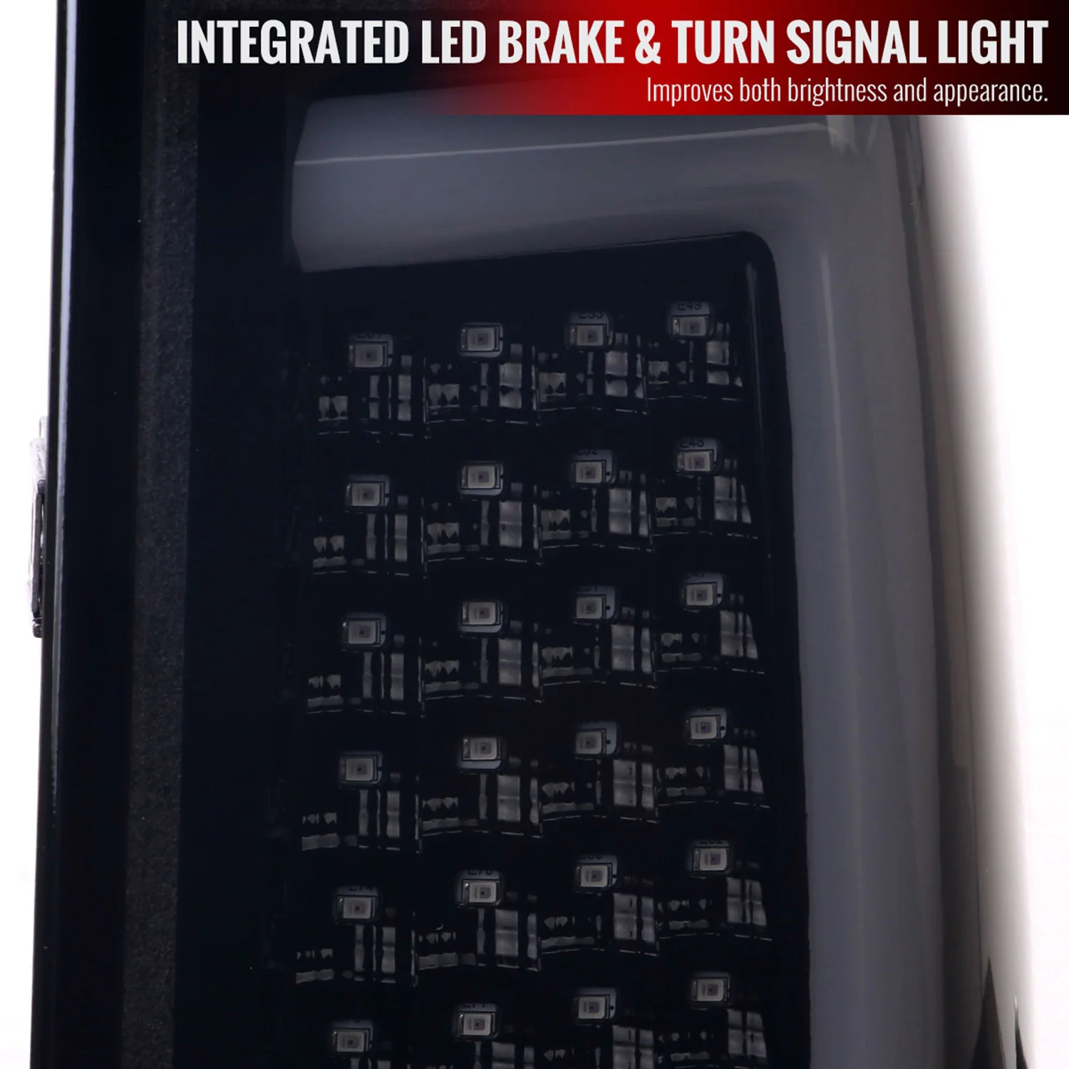 2004-2015 Nissan Titan LED Tail Lights with White LED Tube Glossy Black/Smoke - Image 3