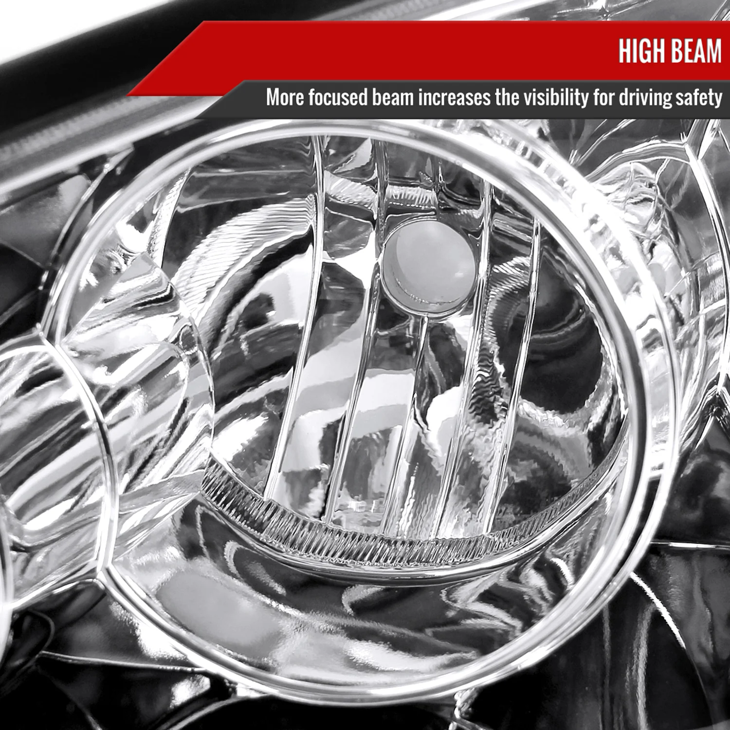 2005-2006 Toyota Camry Factory Crystal Headlights Amber Reflector Chrome/Clear - Image 4