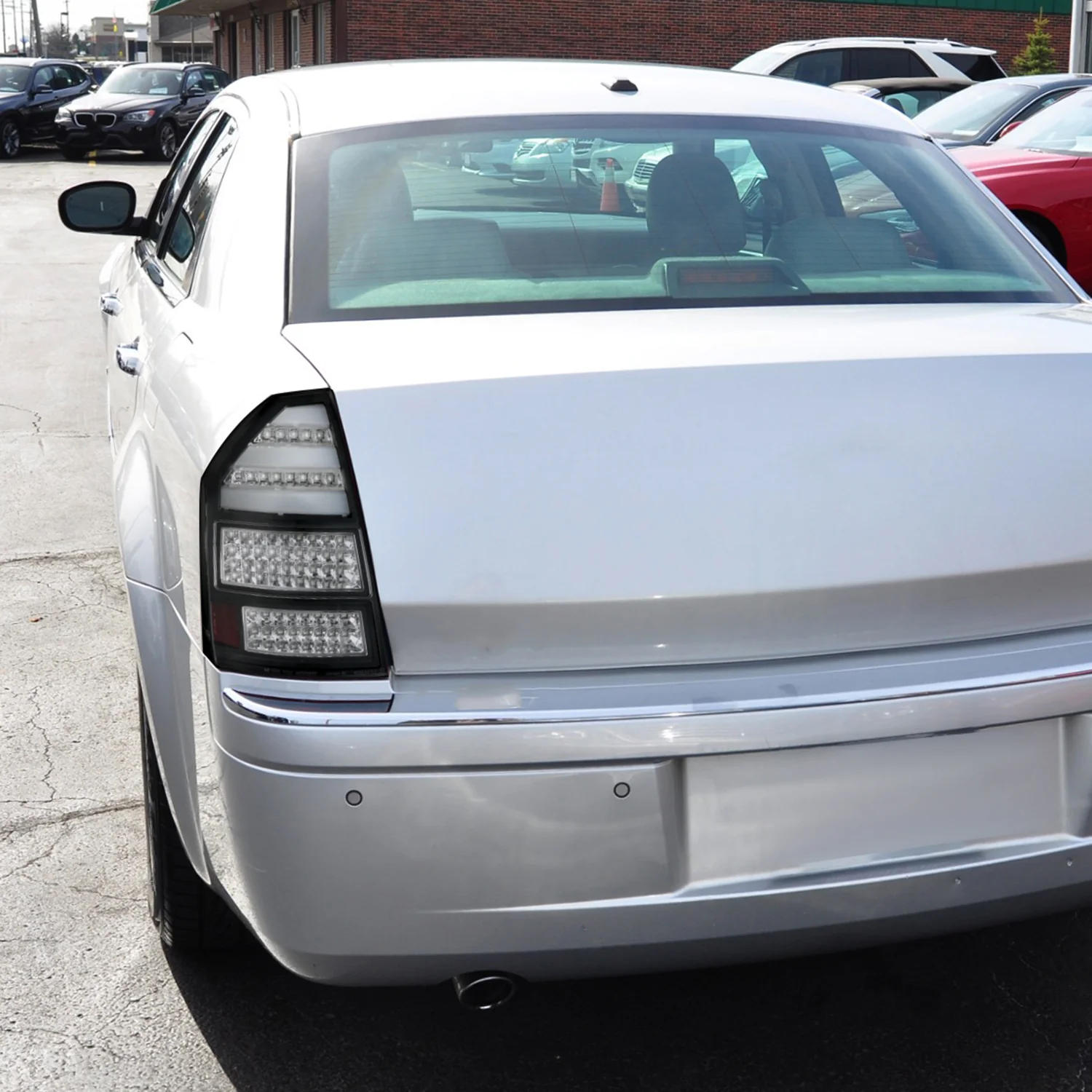 2005-2007 Chrysler 300C LED Tail Lights Matte Black Housing/Clear Lens - Image 10