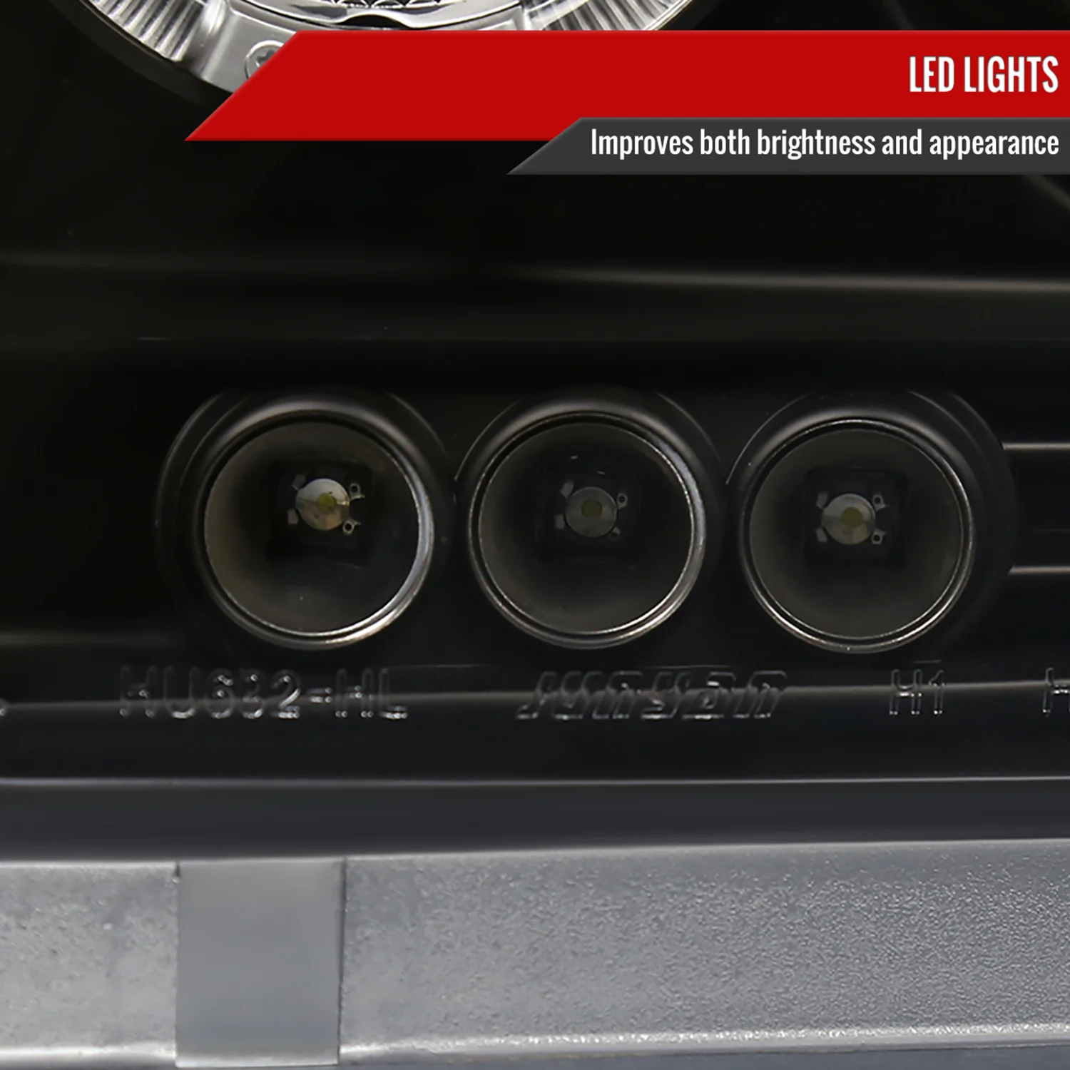 2005-2007 Dodge Dakota Dual Halo Projector Headlights Matte Black/Clear Lens - Image 5