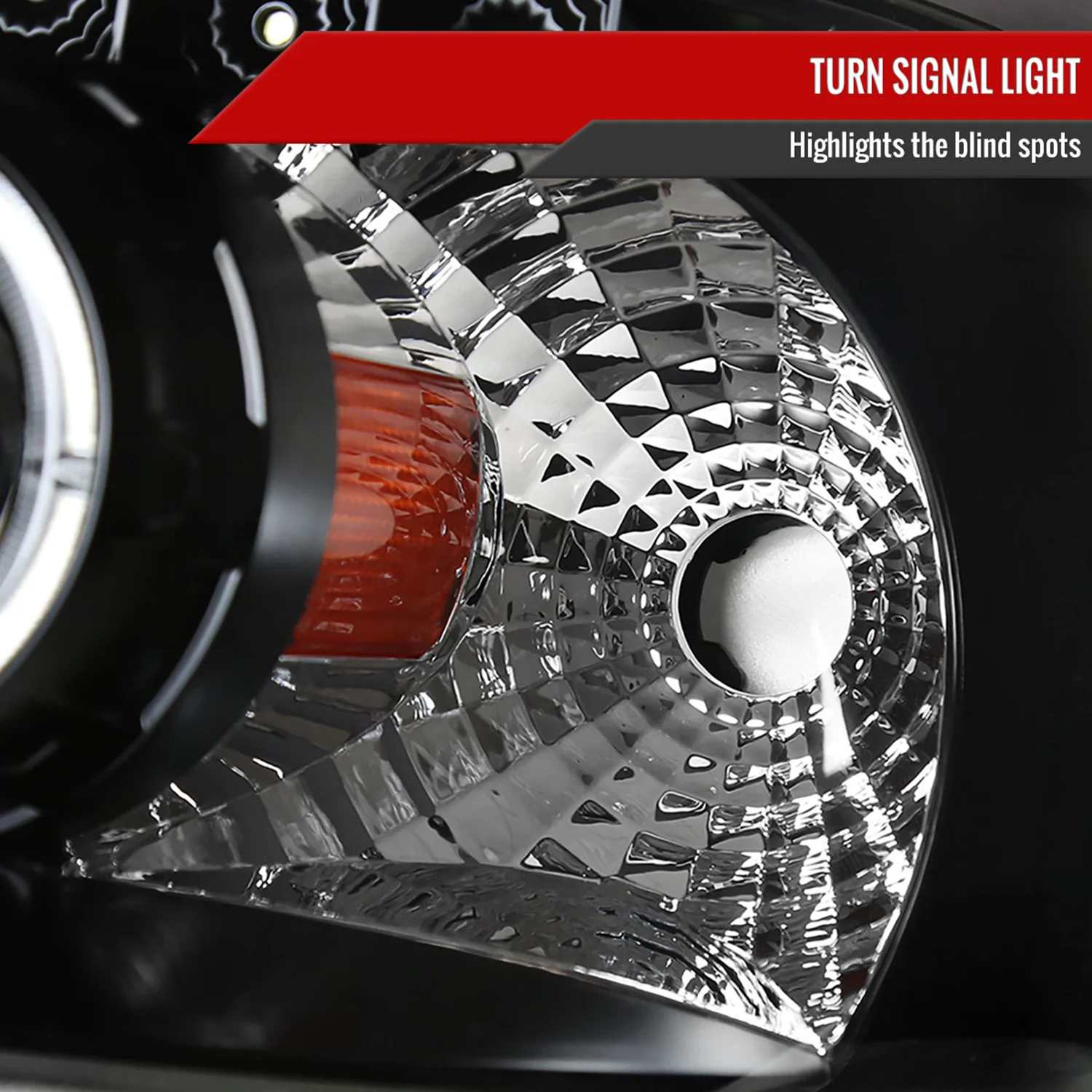 2005-2007 Ford Escape Dual Halo Projector Headlights SMD LED Light Strip Black - Image 6