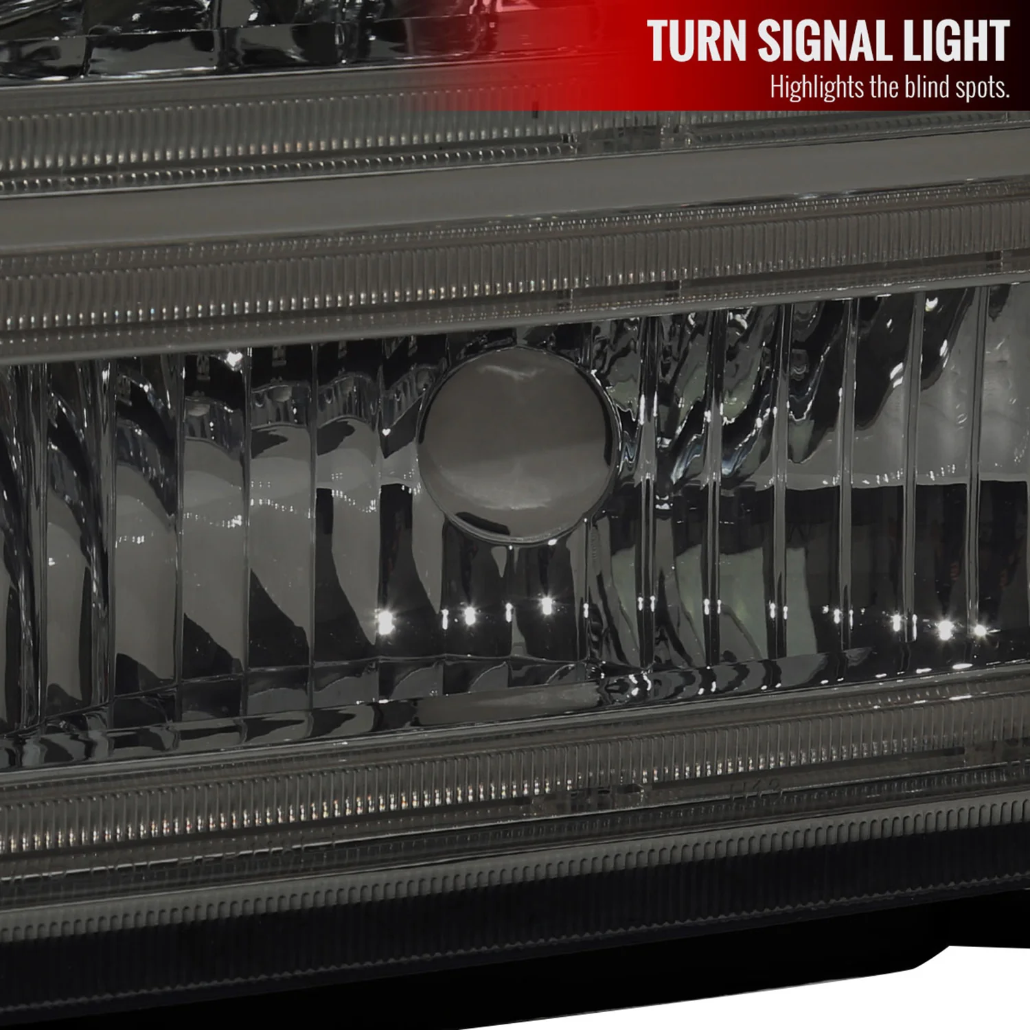 2005-2007 Ford F250/350/450 SuperDuty Dual LED C-Bar Factory Headlights Smoked - Image 5