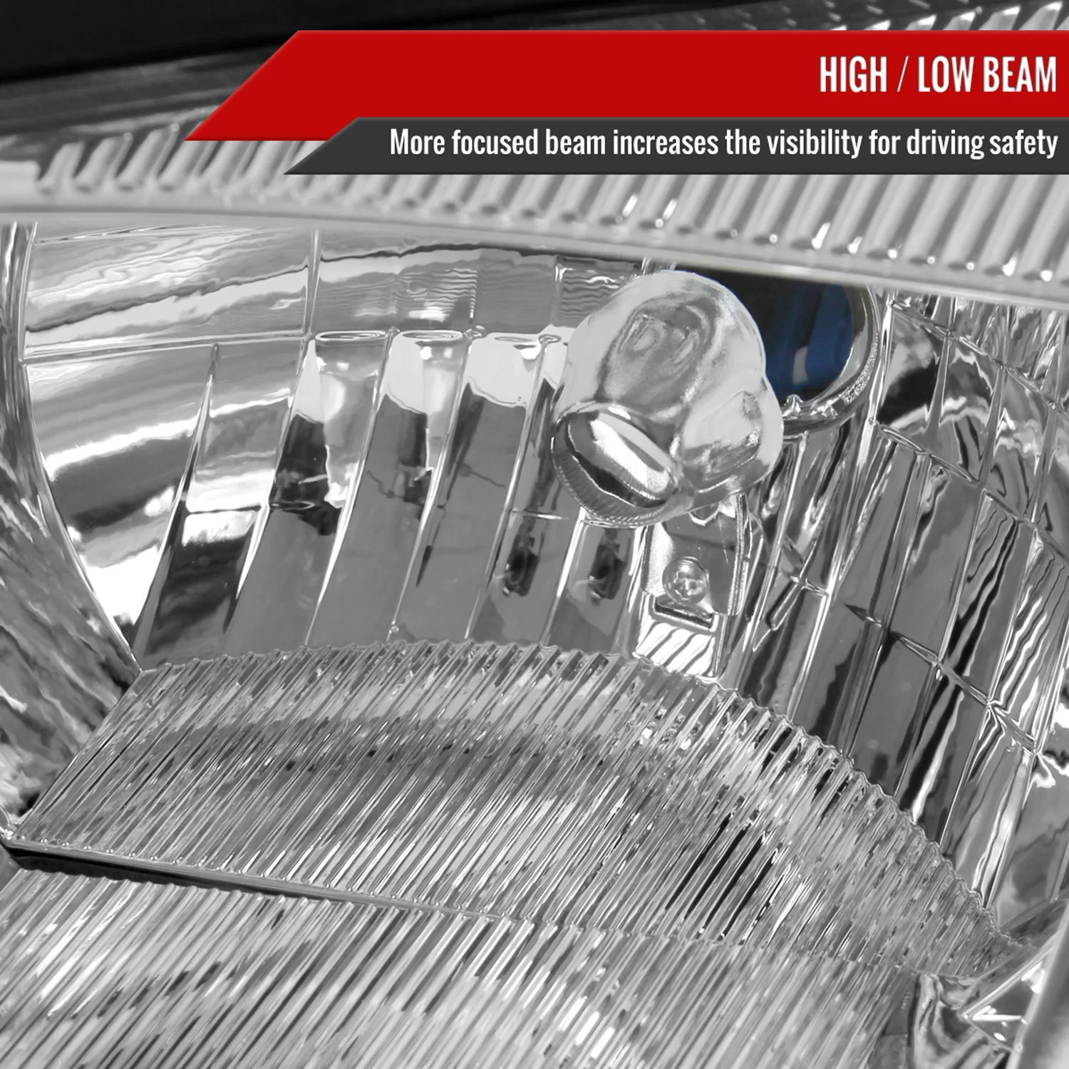 2005-2007 Ford Focus Factory Style Headlights Chrome Housing/Clear Lens - Image 3
