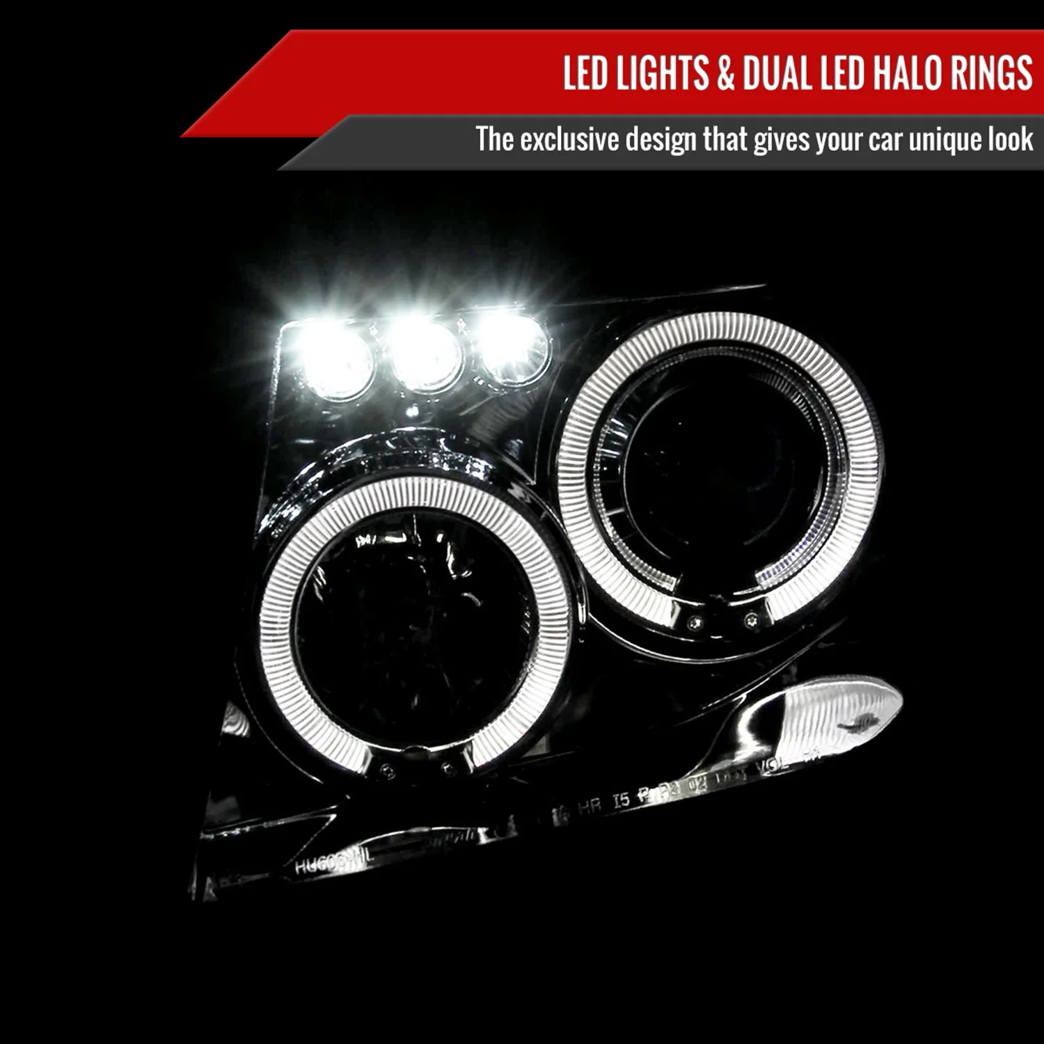2005-2007 Nissan Pathfinder/ 05-2008 Frontier Dual Halo Headlights Chrome - Image 2