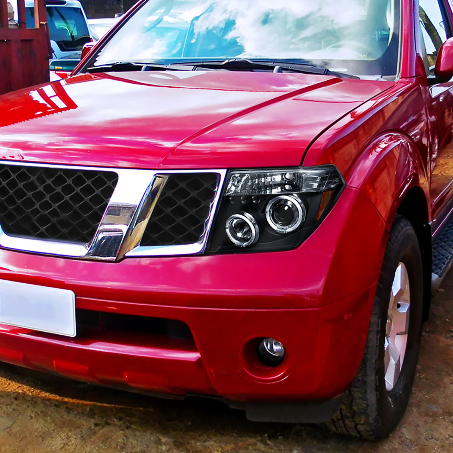 2005-2007 Nissan Pathfinder/ 05-2008 Frontier Dual Halo Headlights Matte Black - Image 9