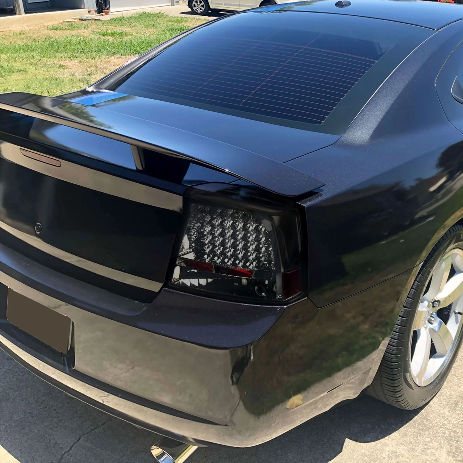 2005-2008 Dodge Charger LED Tail Lights Chrome Housing/Smoke Lens - Image 10