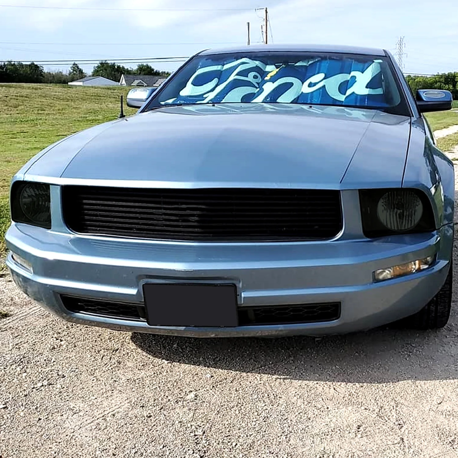 2005-2009 Ford Mustang Factory Style Headlights Black Housing/Smoke Lens - Image 9